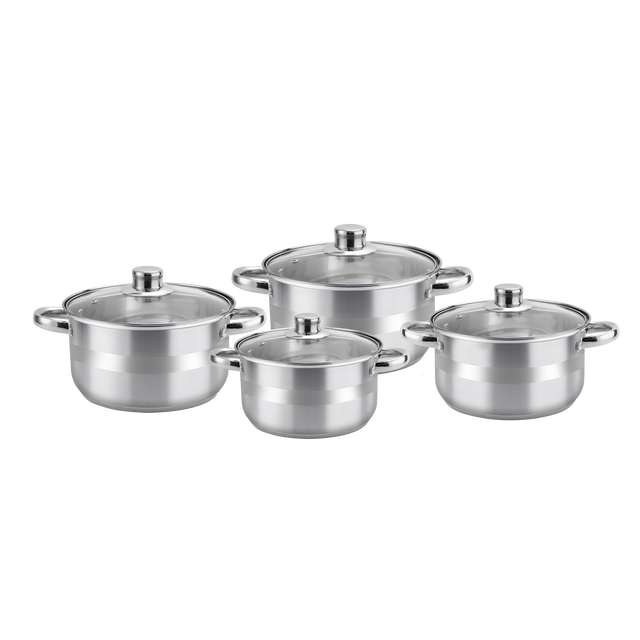 Zestaw garnków ze stali nierdzewnej Molly 8 elementów Domotti