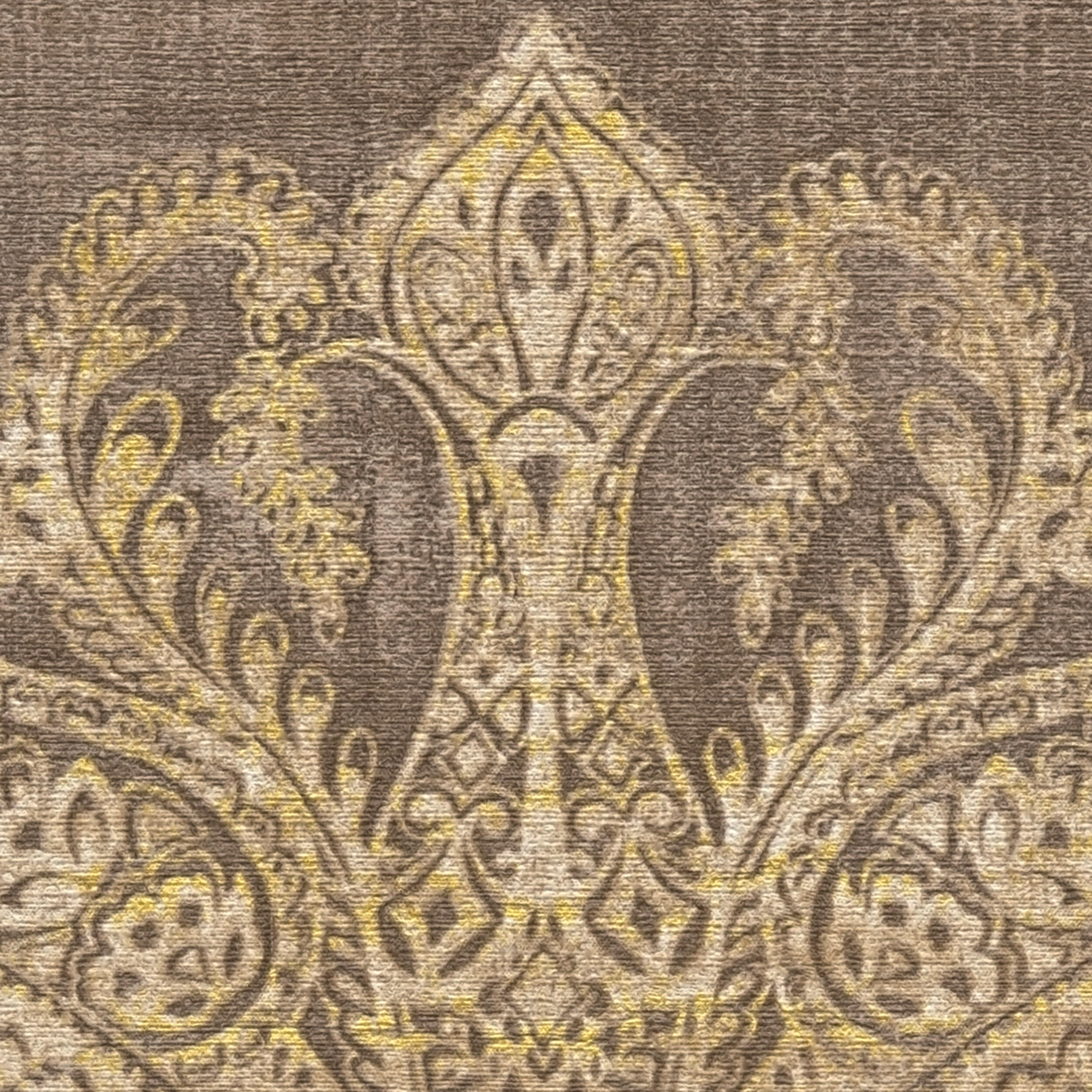 Tapeta Ornament Metropolitan Stories 391194 brązowo-żółty winylowa na flizelinie - 3