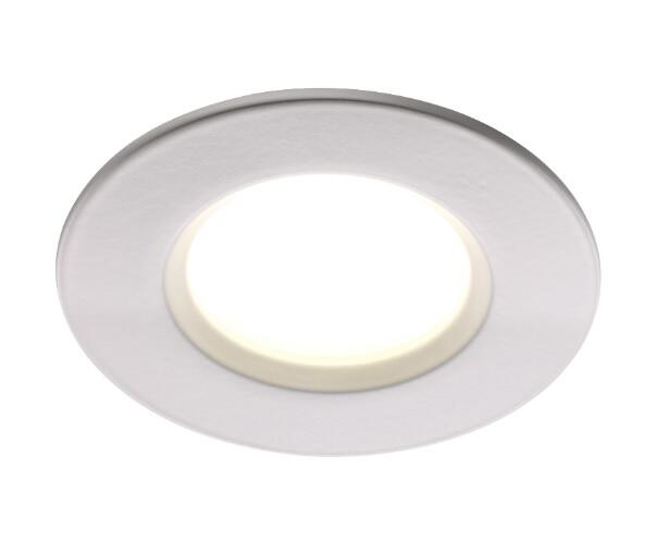 Kit 3 spots à encastrer SDB IP65 Led, blanc chaud, rond blanc, Clarkson