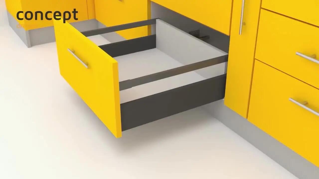 Móvel de casa de banho suspenso 2 gavetas 1 porta 77x44.9x45 cm branco brilhante Aml Adapt - 14