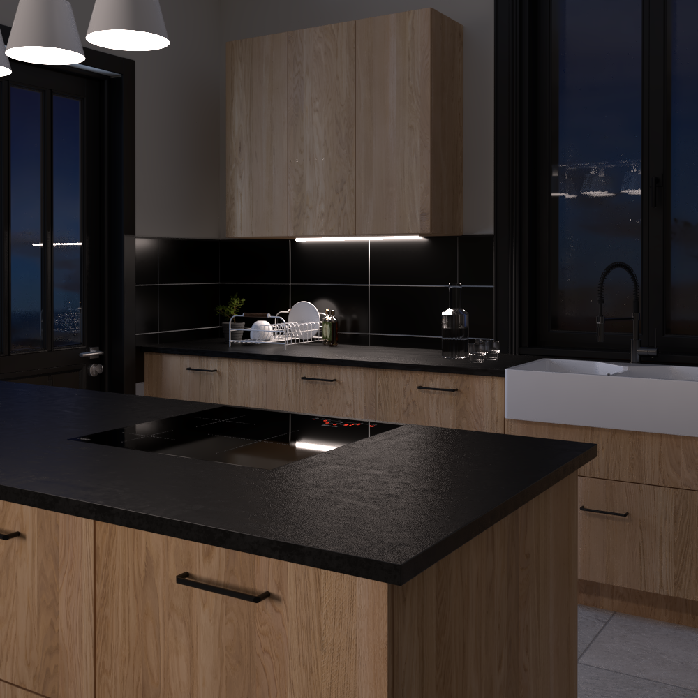 Kit 3 réglettes Led, L.25 cm, blanc neutre 4000 Kelvins, Donko INSPIRE - 3