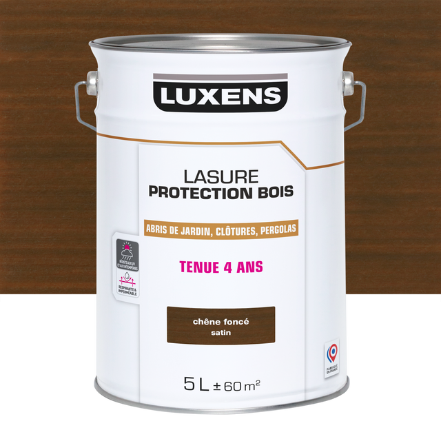 Lasure LUXENS , 4 ans chême foncé satiné 5 l