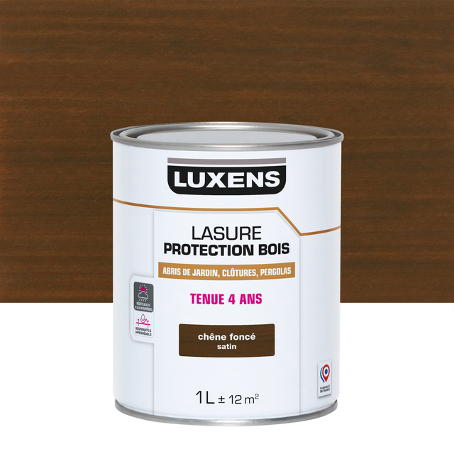Lasure LUXENS , 4 ans chêne foncé satiné 1 l