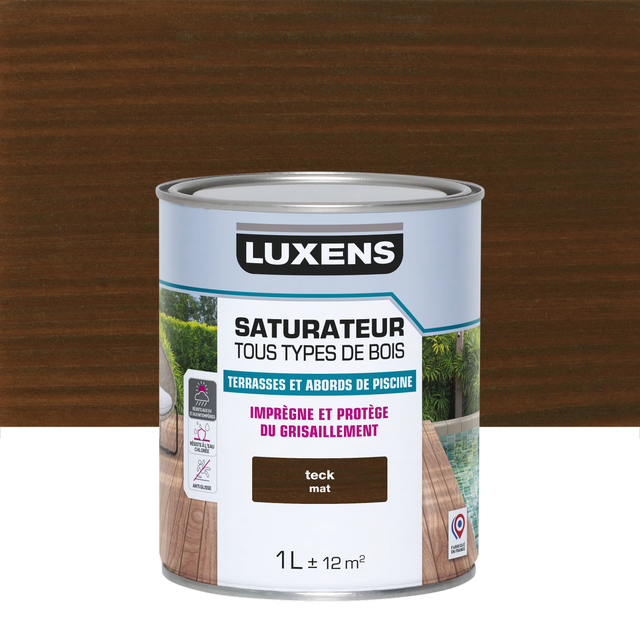 Saturateur pour bois extérieur LUXENS , teck mat 1 l