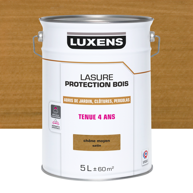 Lasure LUXENS , 4 ans chêne moyen satiné 5 l