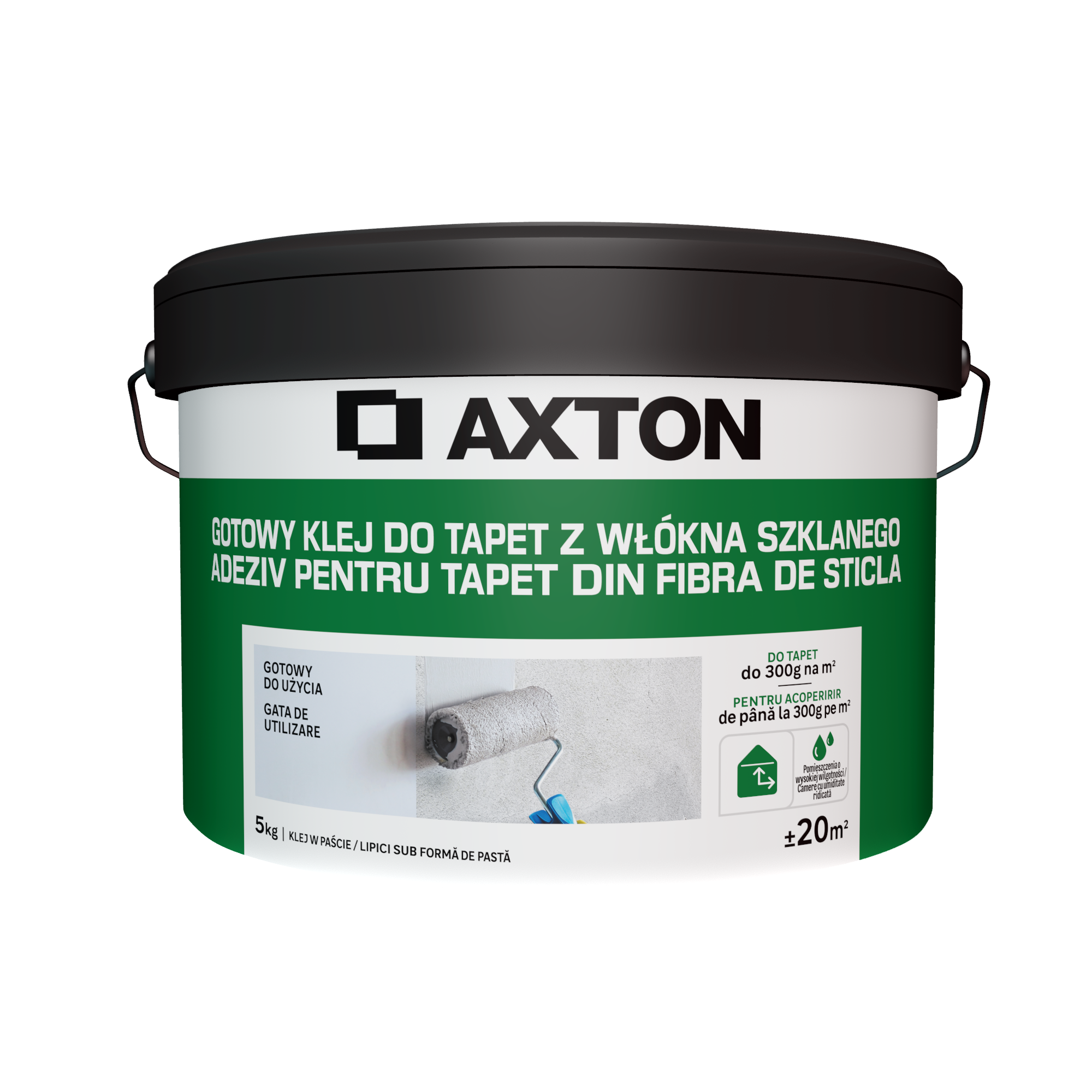 Klej do tapet z włókna szklanego 5 kg Axton - 2