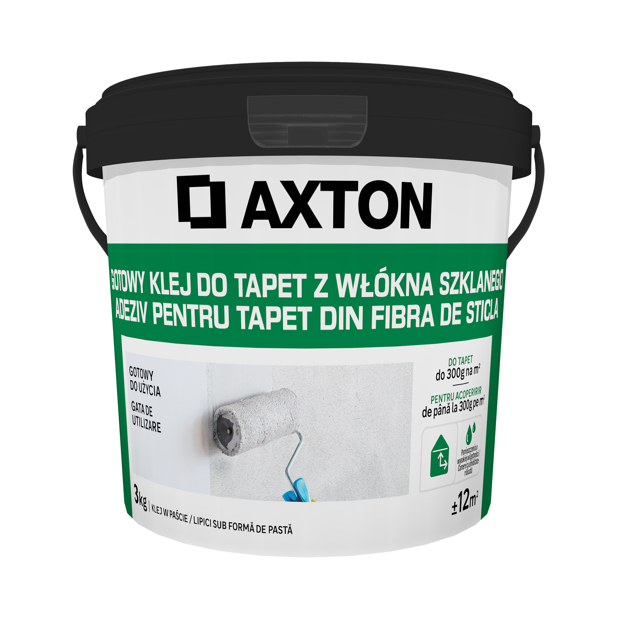 Klej do tapet z włókna szklanego 3 kg Axton - 2
