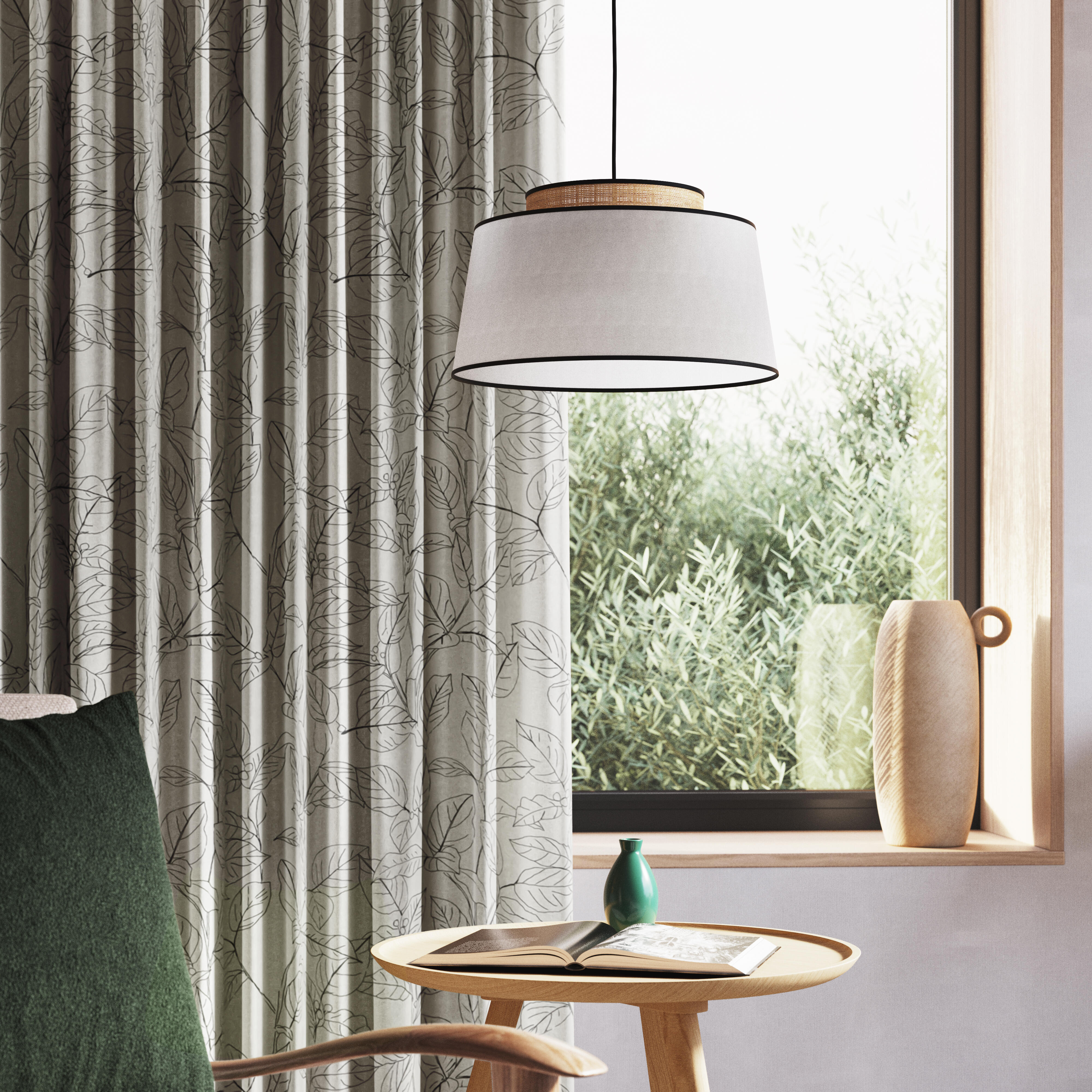 Lámpara de techo colgante de mimbre  blanca 1 luz E27 Yumiha INSPIRE 36 cm - 19