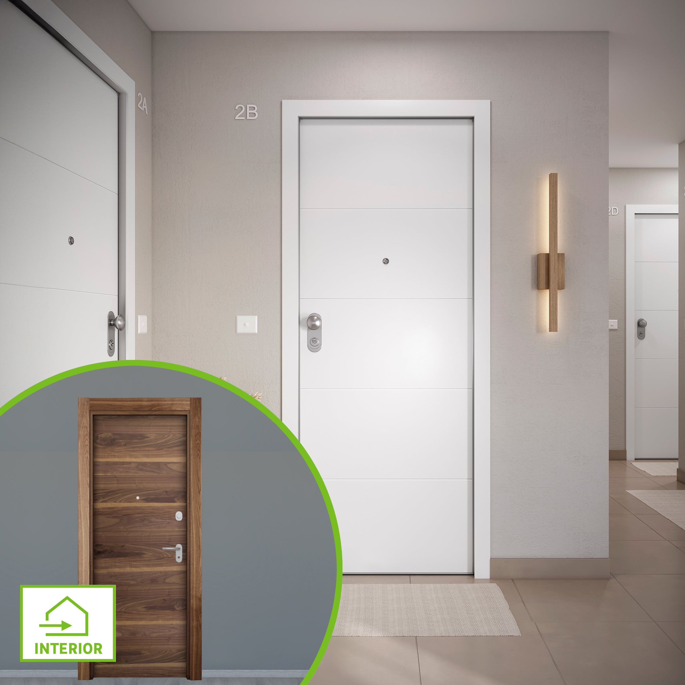 Puerta entrada acorazada omega lucerna blanco/oboe derecha 204x84cm