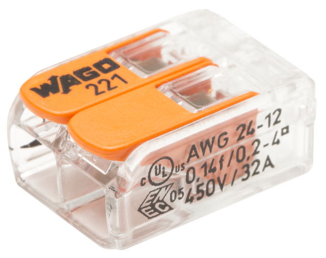 Connecteur automatique 2 pour rigide et souple WAGO