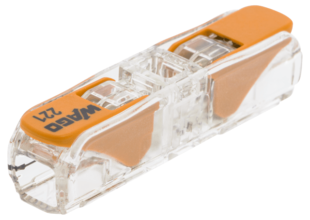 10 mini bornes à levier, 2 fils WAGO