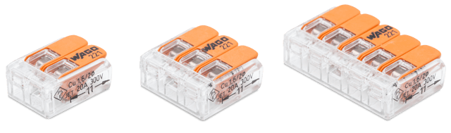 Connecteur automatique 2 / 3 / 5 pour rigide et souple WAGO