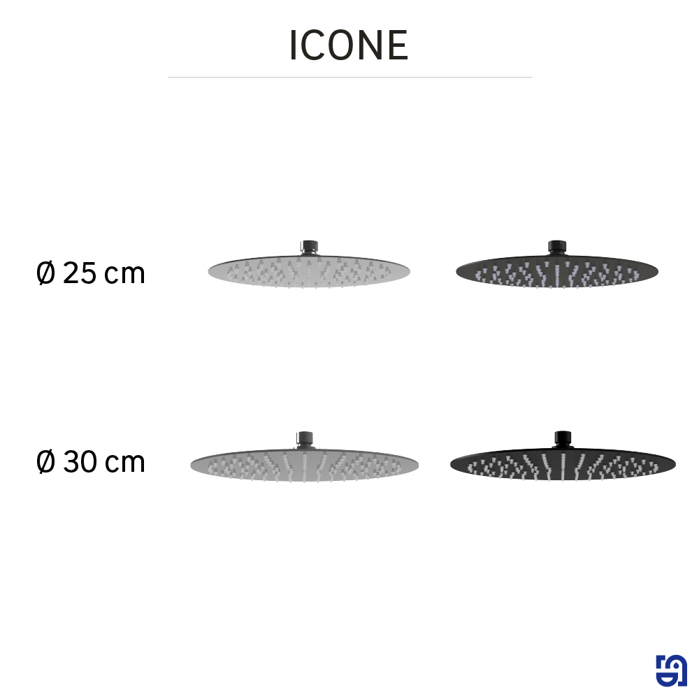 Cabeça de duche 25 cm cromado Sensea Icone - 7