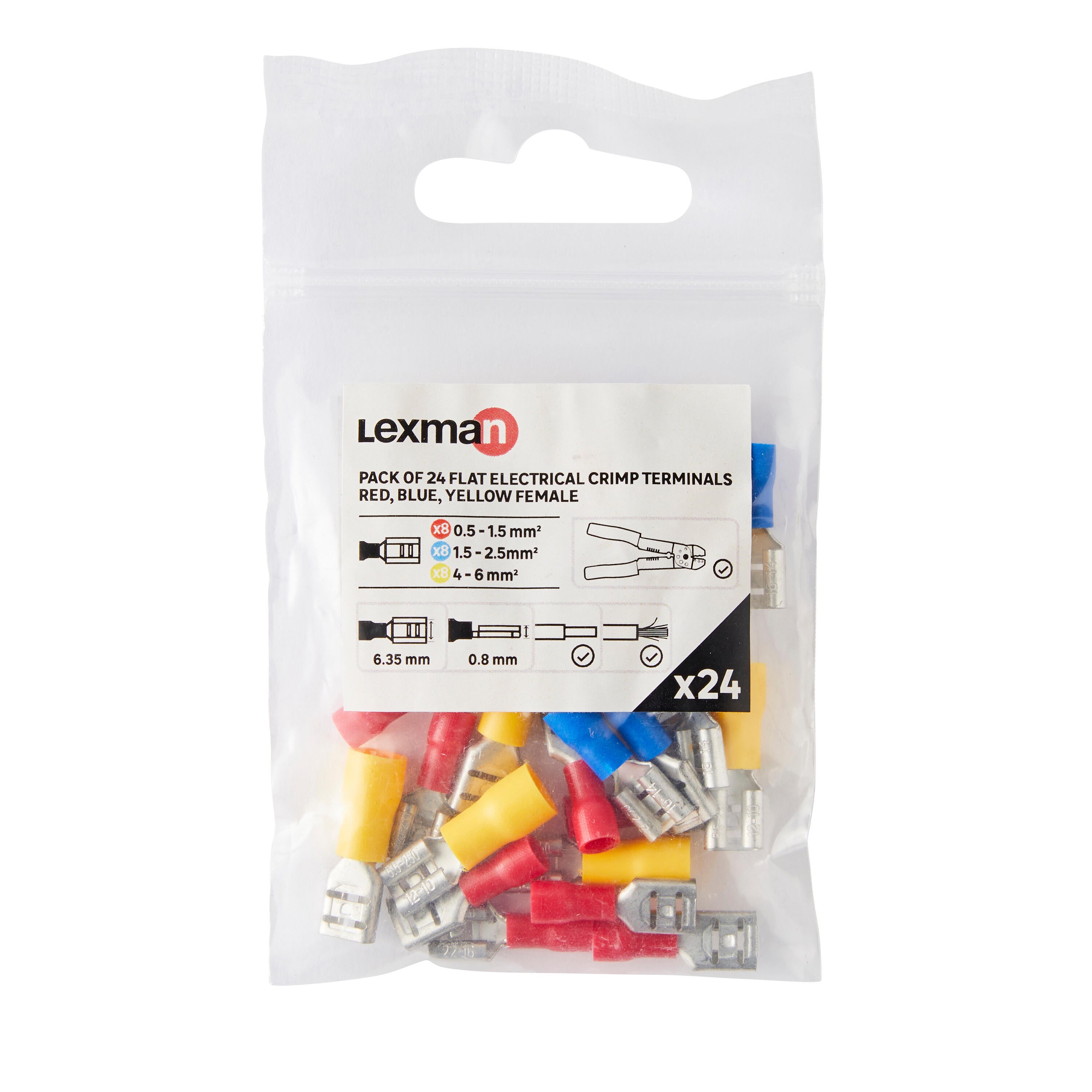 Conjunto de 24 terminais fêmea isolados LEXMAN - 7