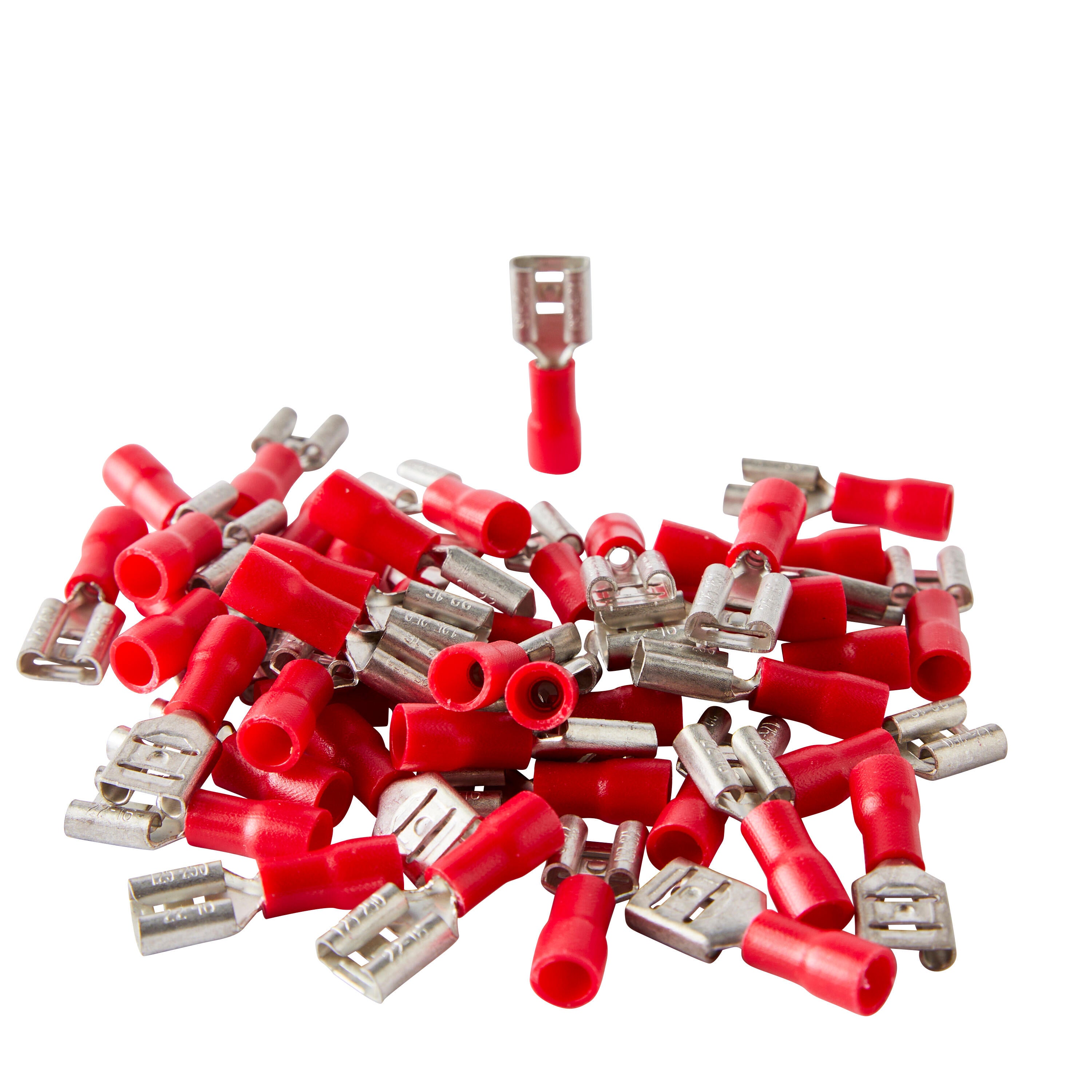 50 terminais fêmea 0,5-1,5MM2 6,3 VERMELHO LEXMAN - 2