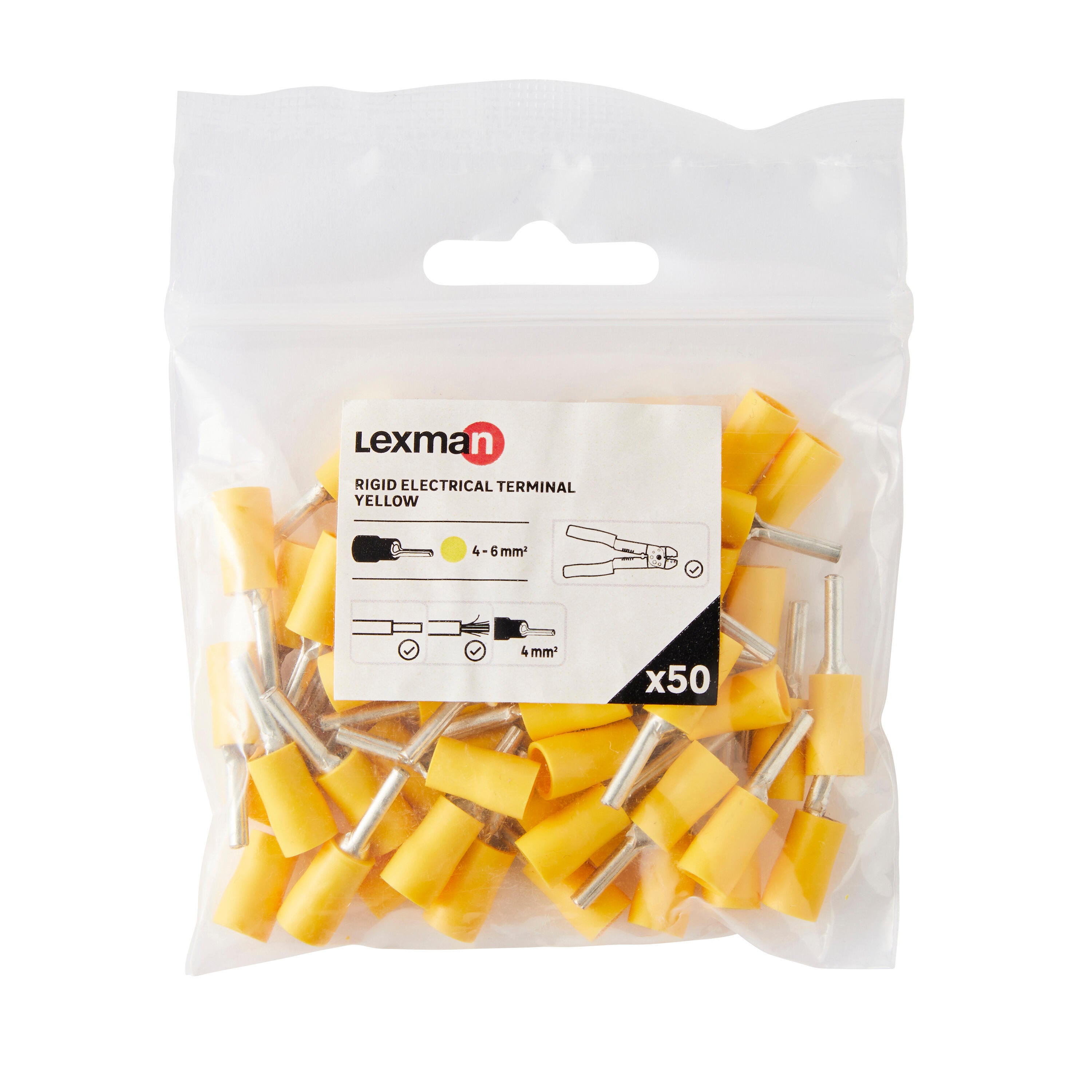 50 terminales punta plana 4-6mm lexman - 7