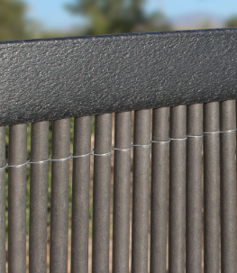 Perfil de remate para mimbre ocultación antracita 1 m NATERIAL - 5