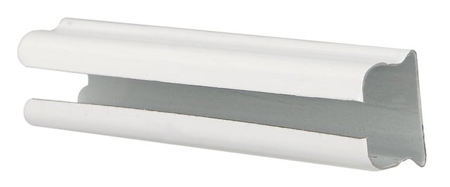 Elément de jonction métal blanc Rail carré