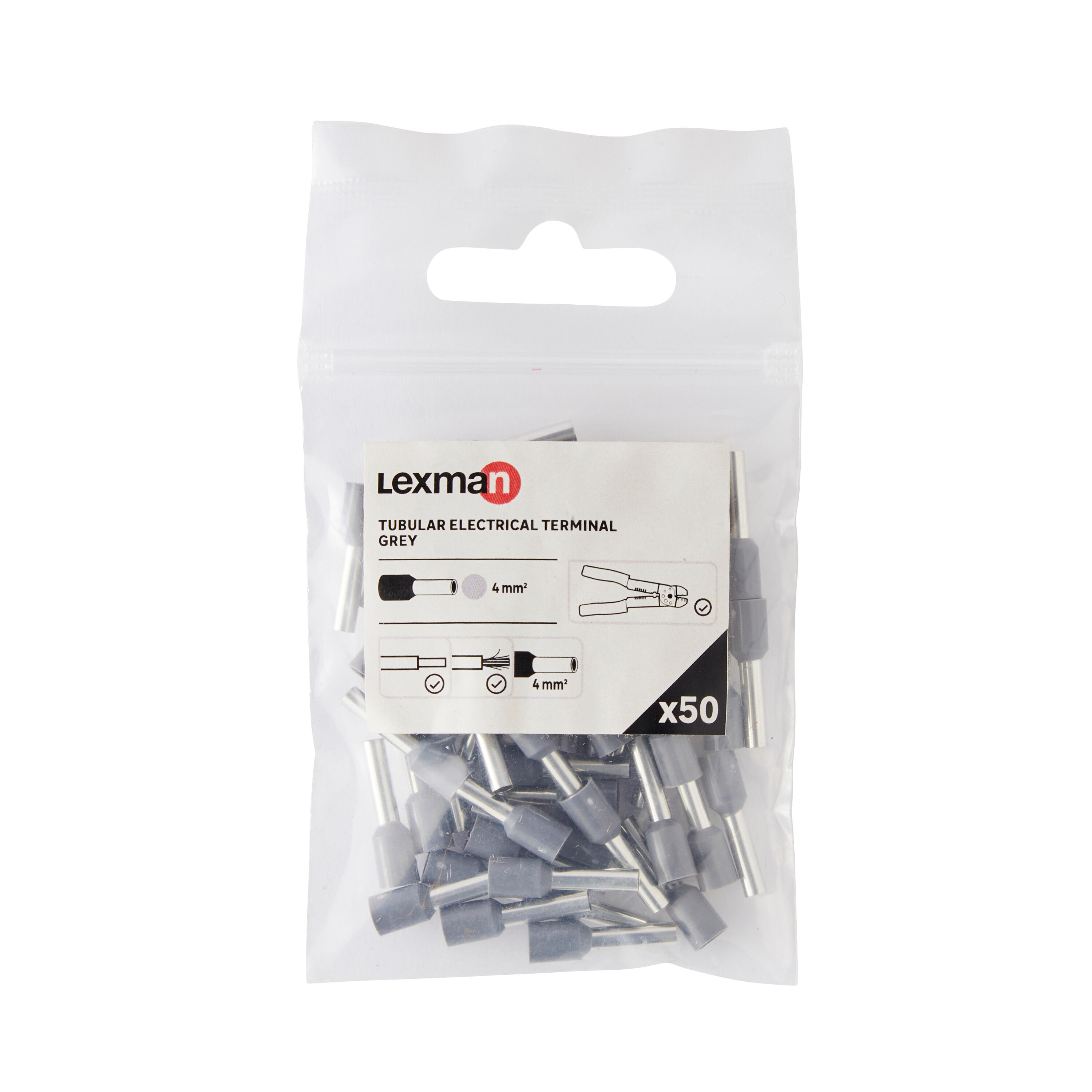 50 terminales punta hueca 4mm lexman - 9