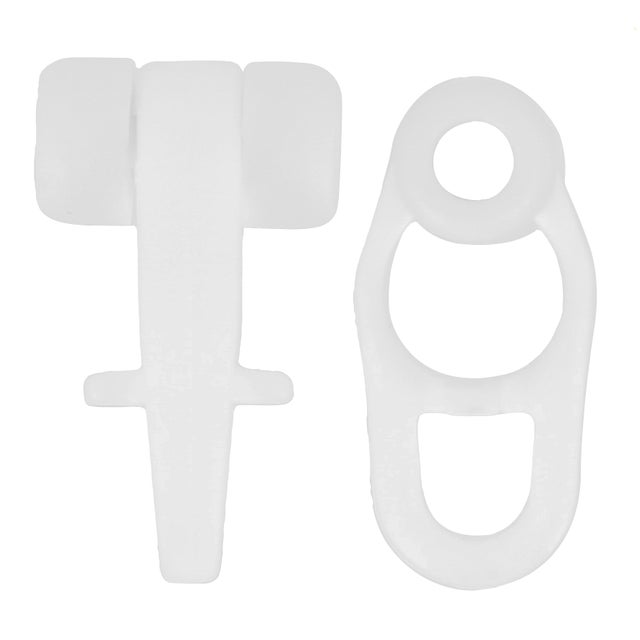 25 glisseurs plastique blanc Rails, L.16.5 cm