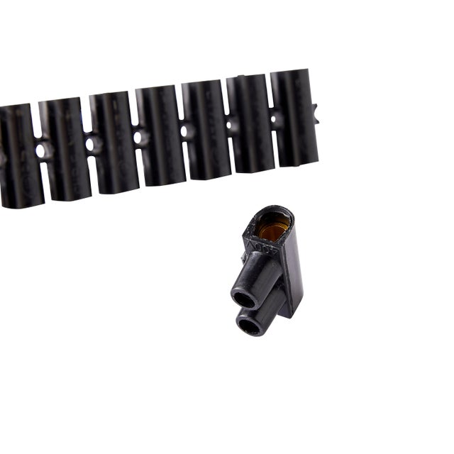 Regleta 12 polos 10mm negra LEXMAN