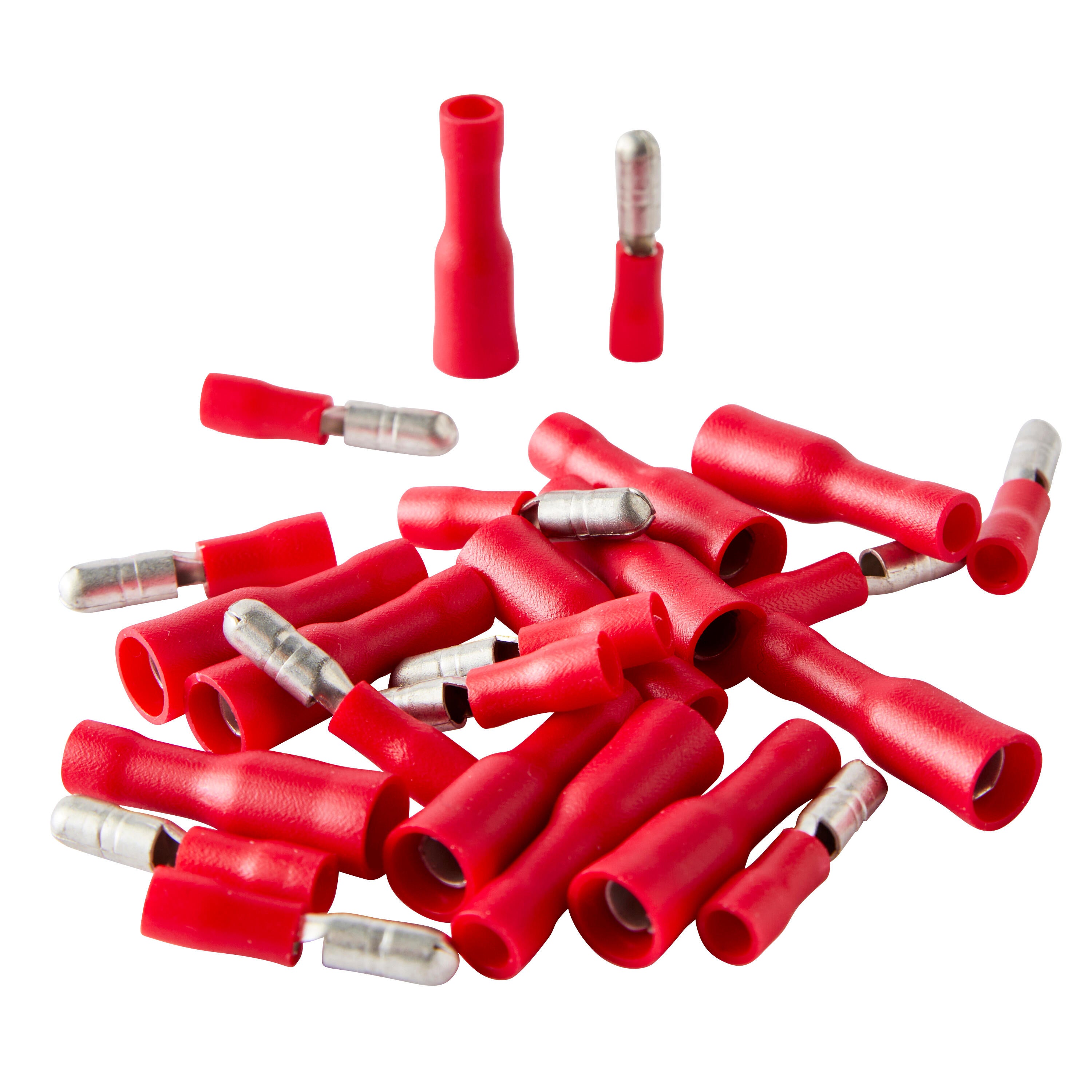 Końcówka przewodu okrągła 0.5 - 1.5 mm Czerwona 24szt. (męska + żeńska) LEXMAN