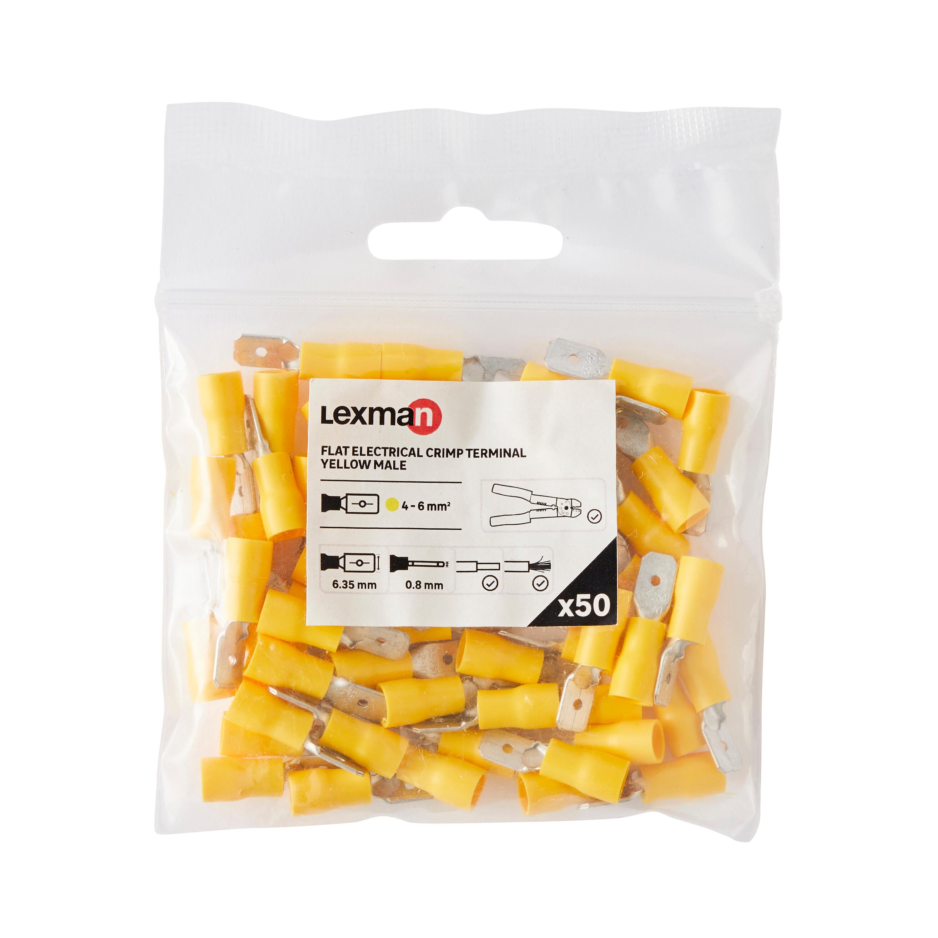 50 terminales lengüeta 4-6mm/6.3 lexman - 6