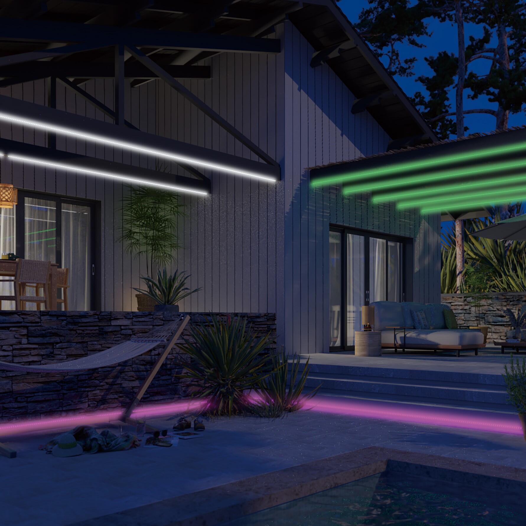 Kit ruban LED extérieur L.10m changements de couleurs/blanc IP44 Flexout INSPIRE - 4