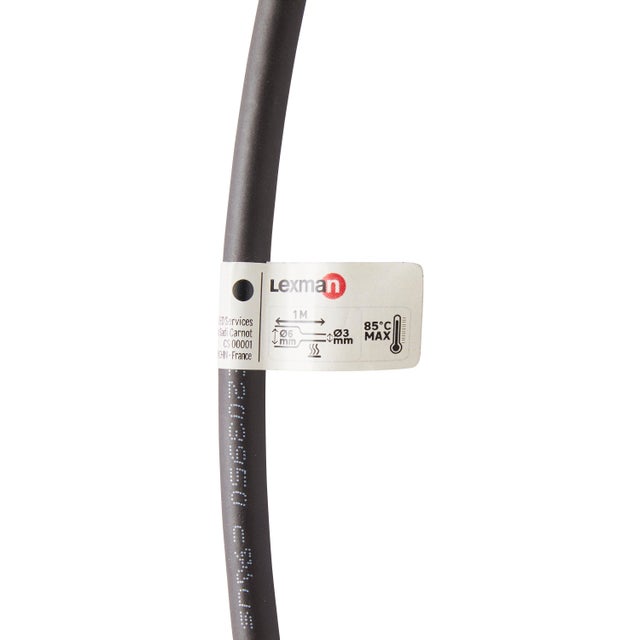 Guaina termorestringente LEXMAN nero  Ø 6 mm  Ø 3 mm
