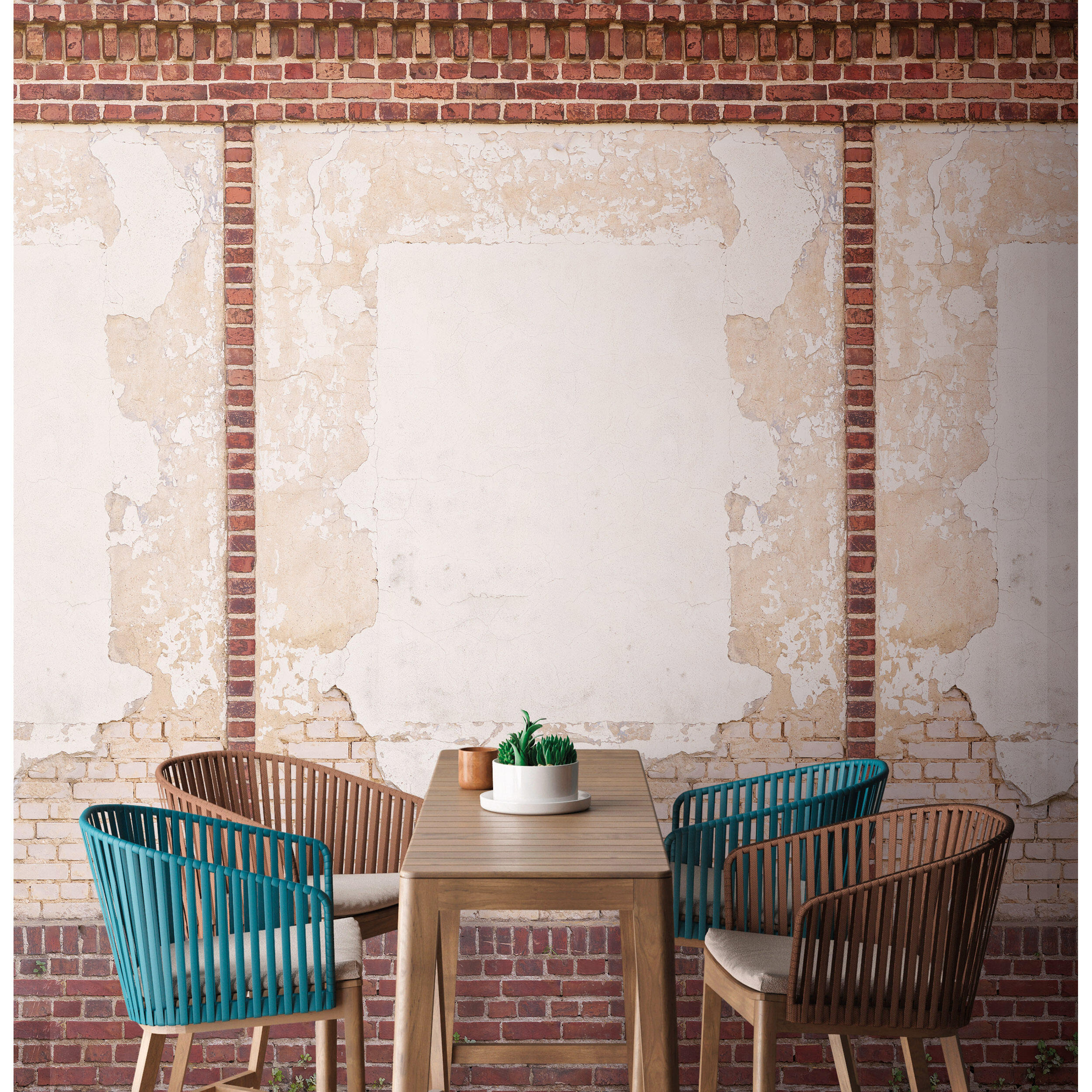 Tapeta panoramiczna The Wall Postarzany Tynk 159 x 280 cm