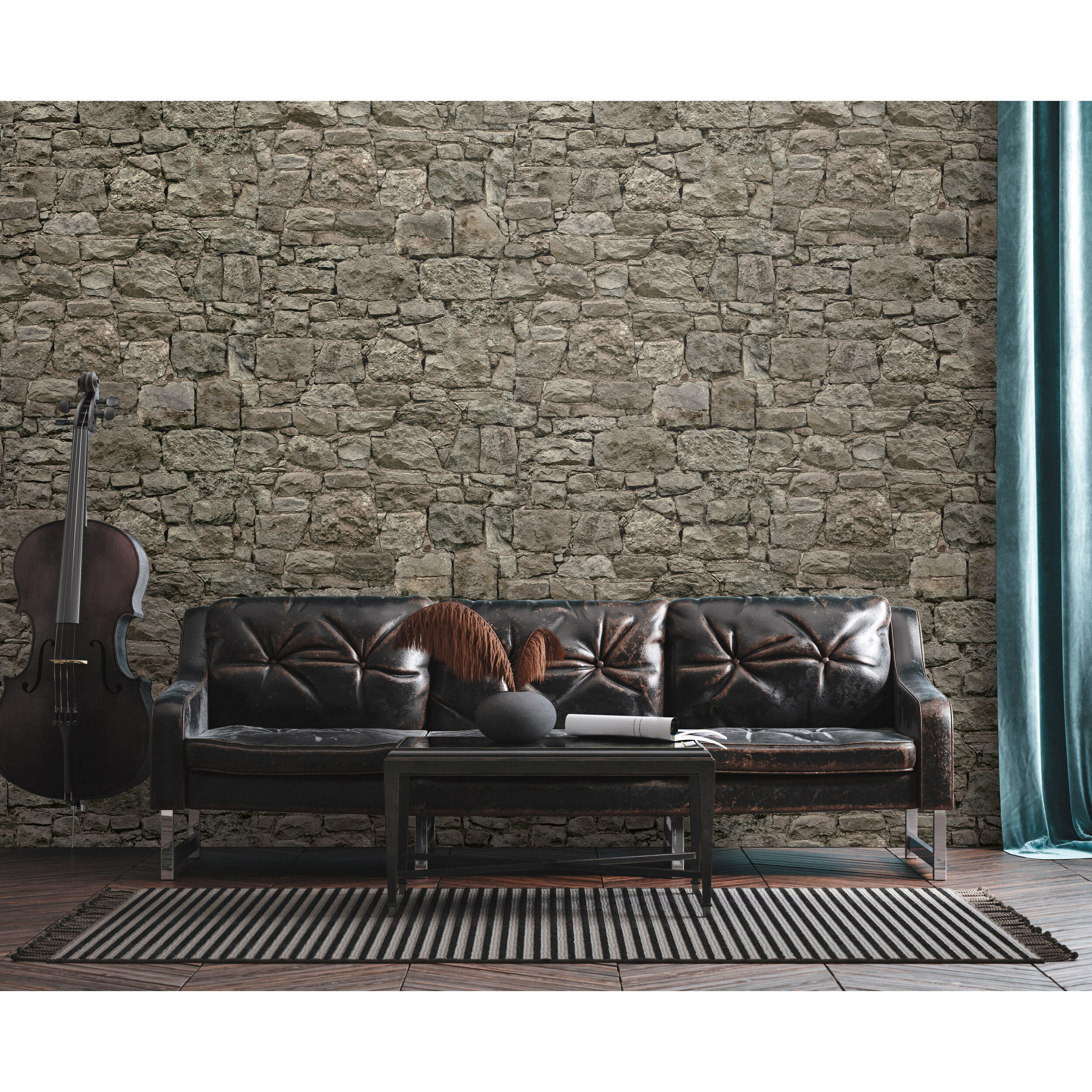 Tapeta panoramiczne The Wall Kamienny Mur 159 x 280 cm