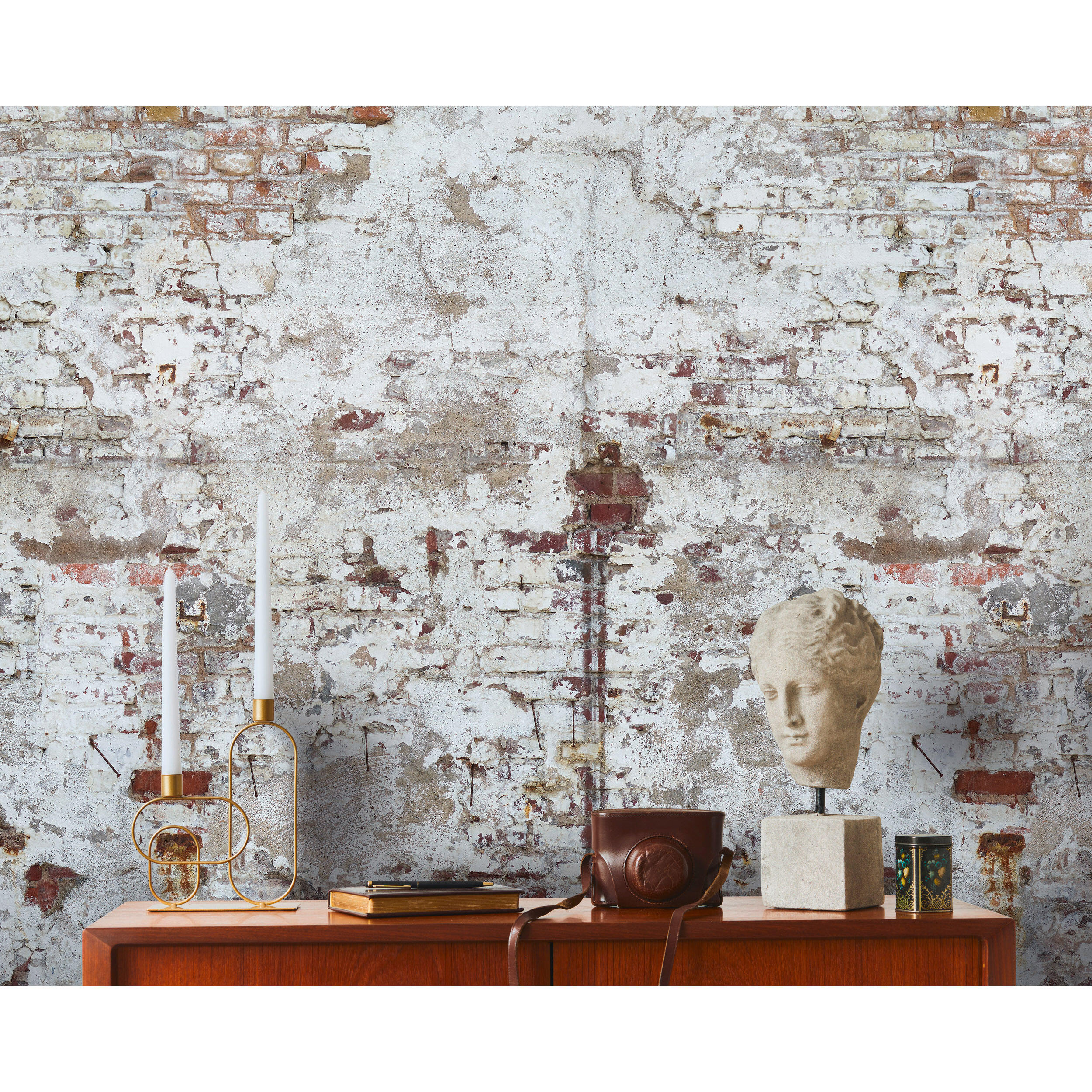 Tapeta panoramiczna The Wall Mur Bielony 159 x 280 cm