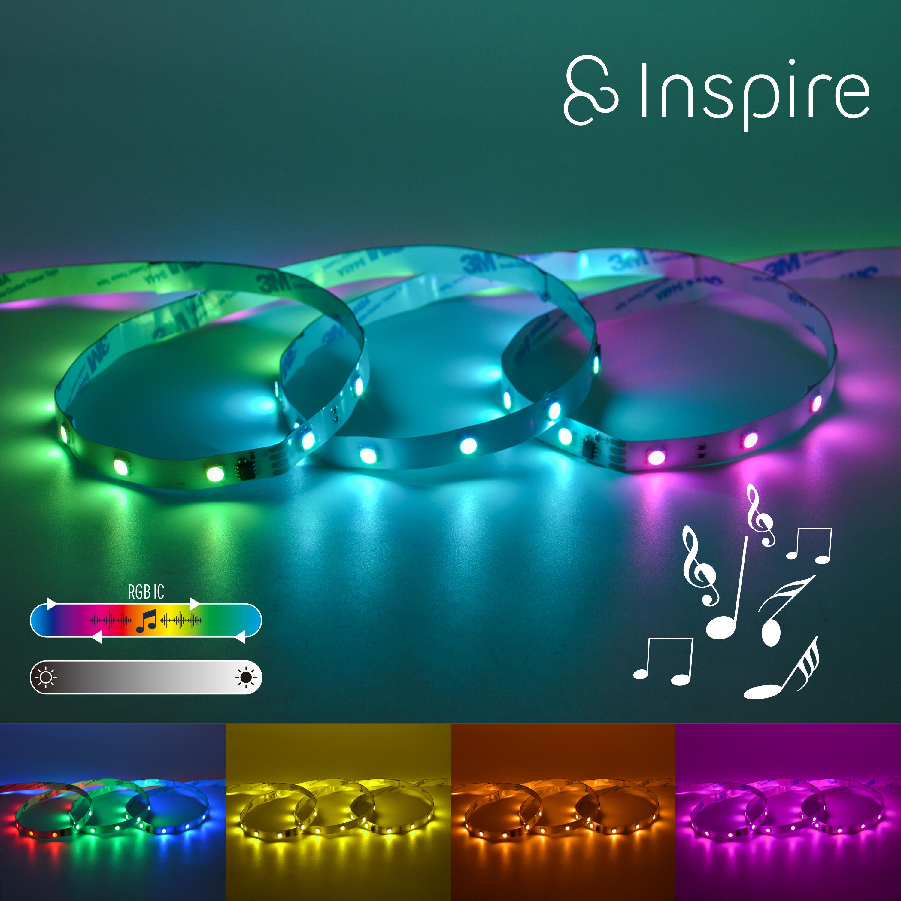 Taśma LED Music Driver RGB Tirli 5 m IP20 Inspire - 8
