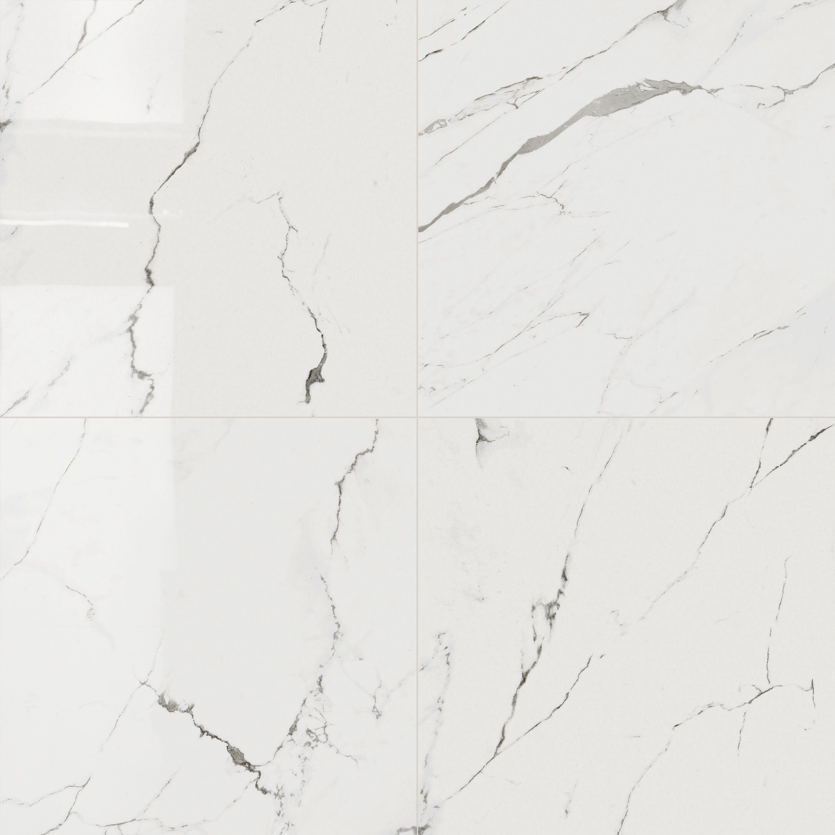 Carrelage sol effet marbre blanc Rimini brillant l.120 x L.120 cm - 11