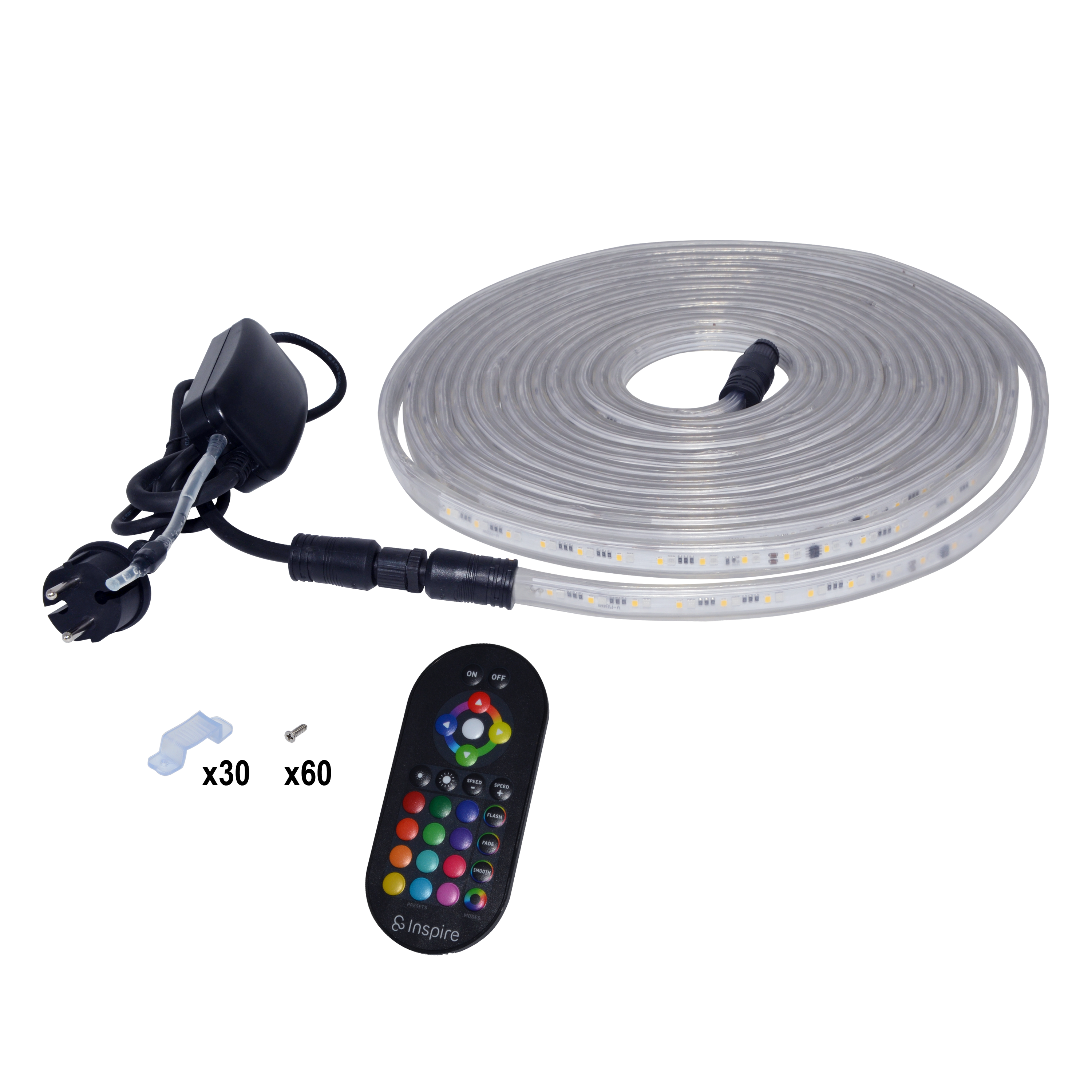 Kit ruban LED extérieur L.10m changements de couleurs/blanc IP44 Flexout INSPIRE - 9
