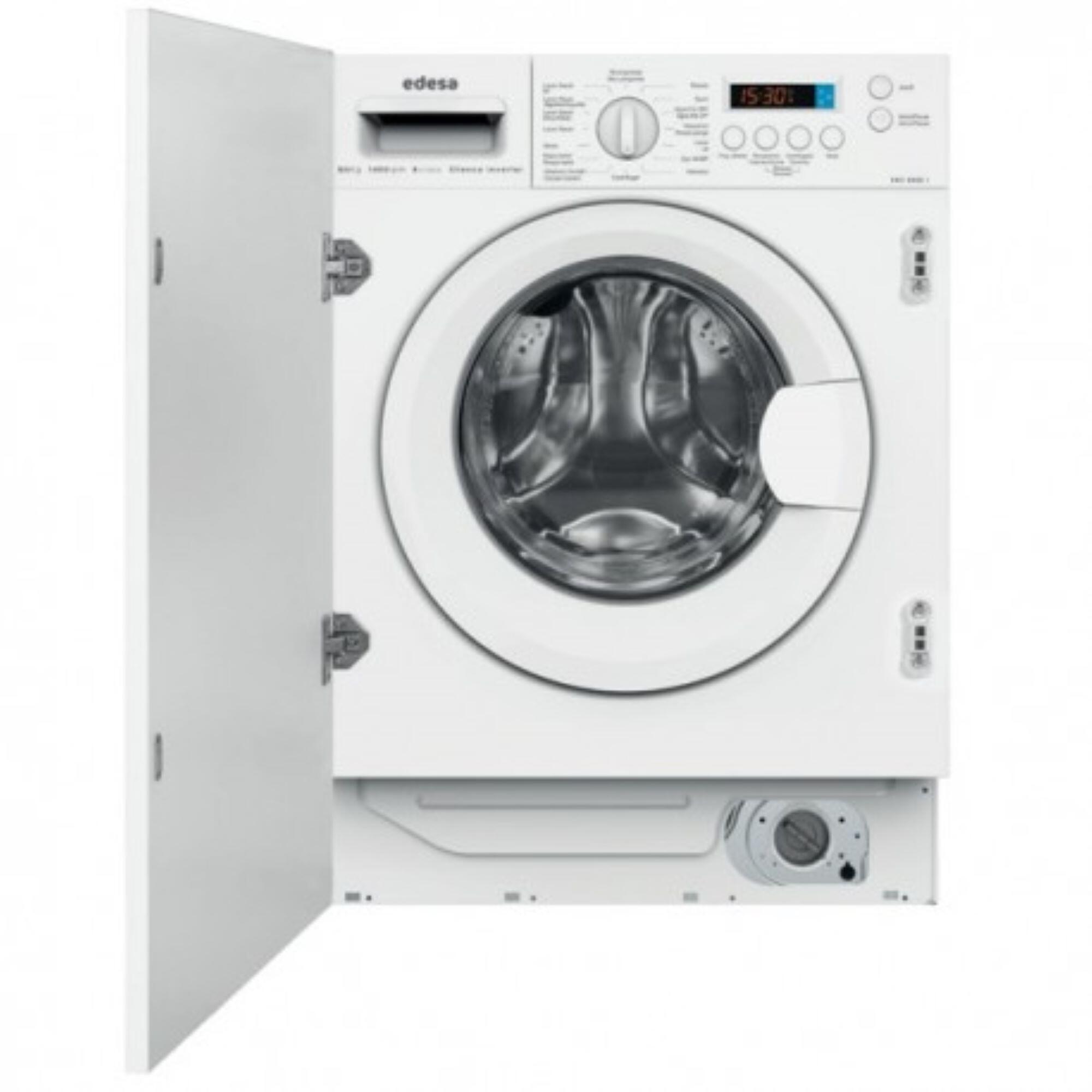 Edesa Lavadora Secadora Integrable Ews 8400 I Bl Carga Frontal 8/6 Kg 1400 Rpm 15 Programas Clase B Acero Mate , Leroy Merlin