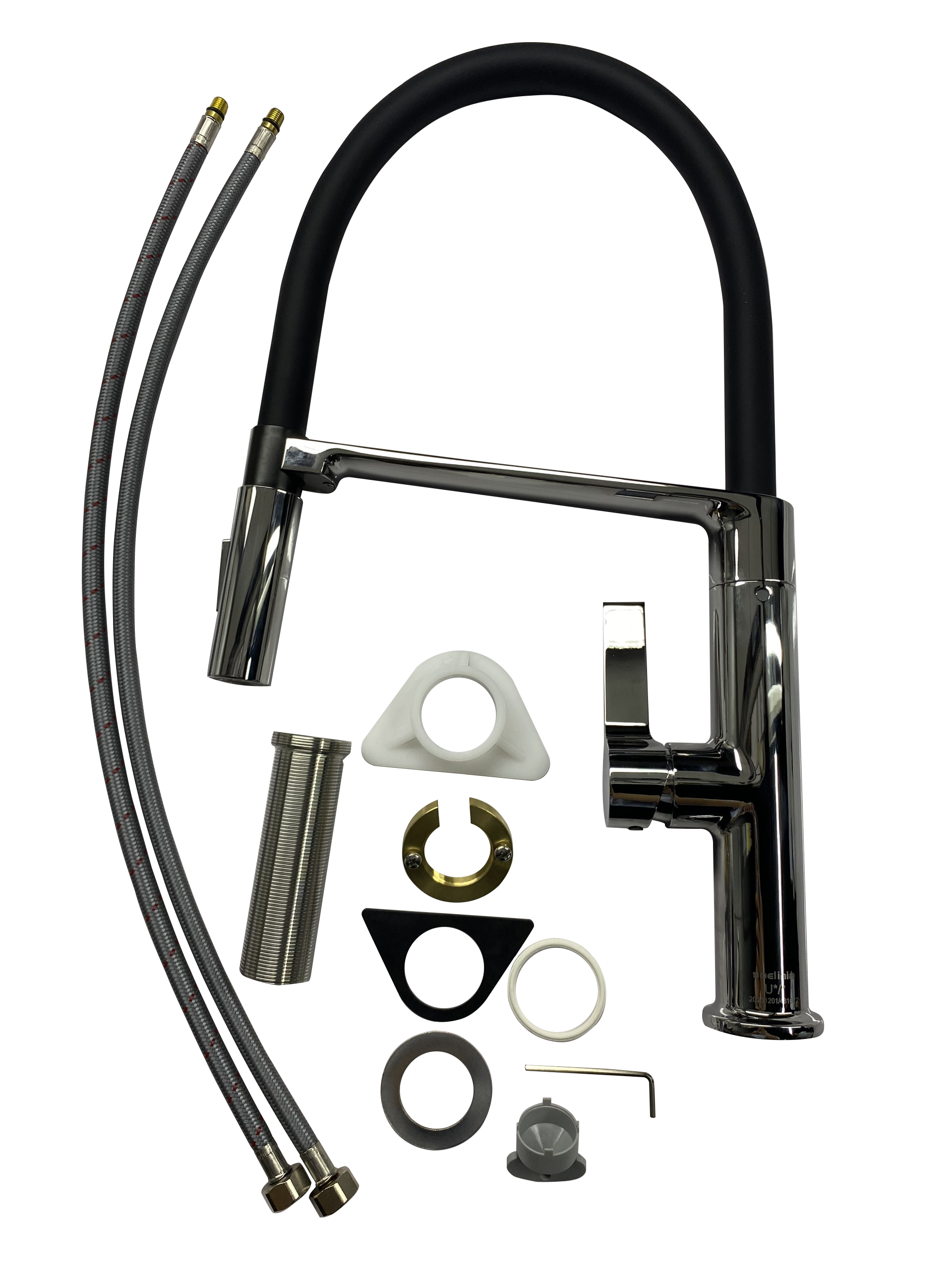 Mitigeur de cuisine avec douchette DELINIA Oly noir / chrome - 7