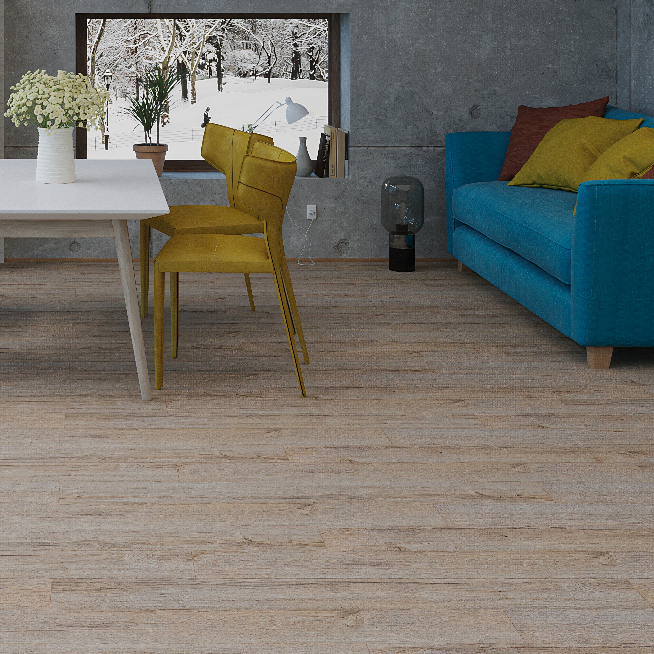 Panele podłogowe laminowane wodoodporne AC4 8 mm Damant Mellis - 2