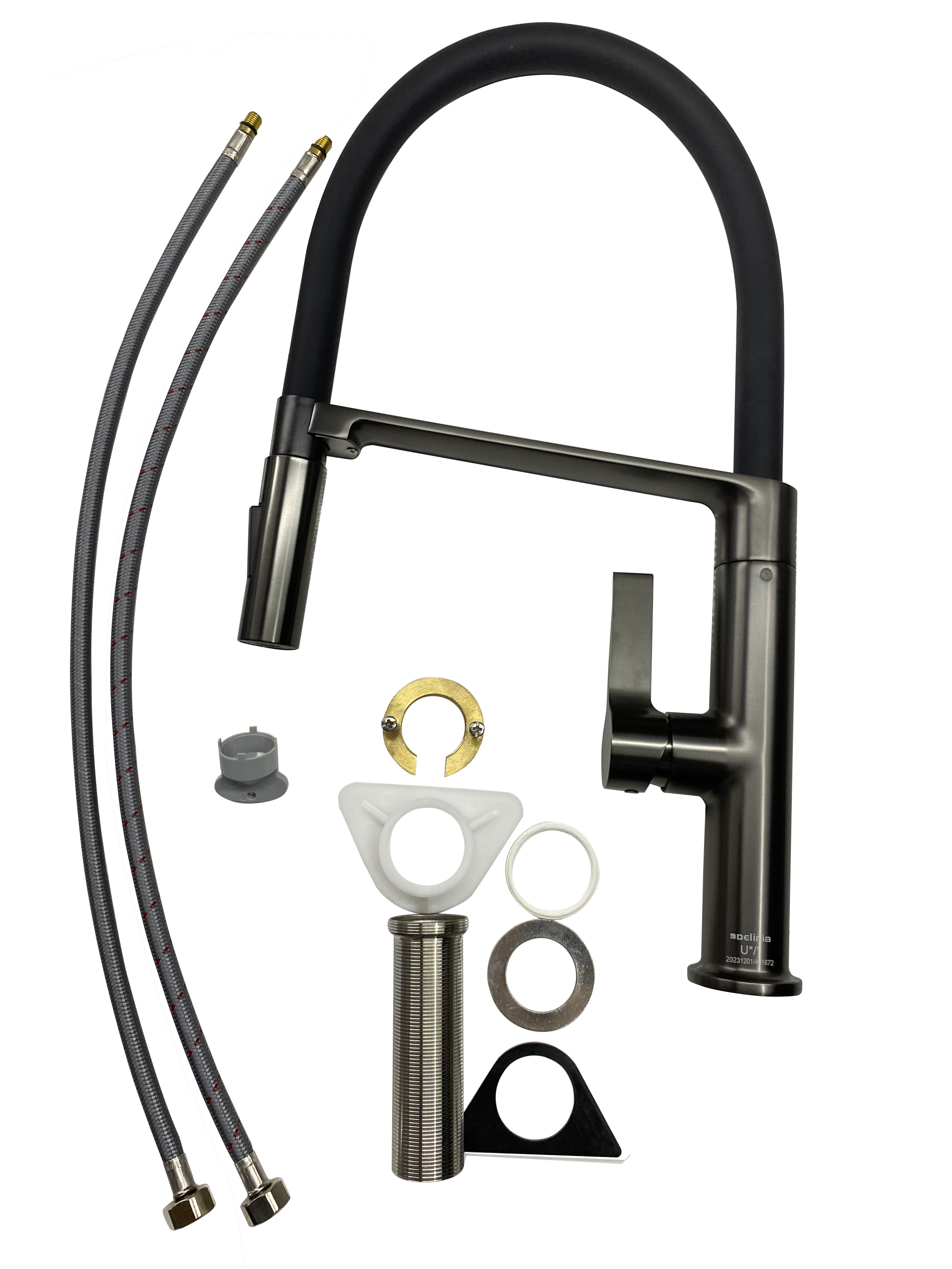 Mitigeur de cuisine avec douchette DELINIA Oly anthracite - 5