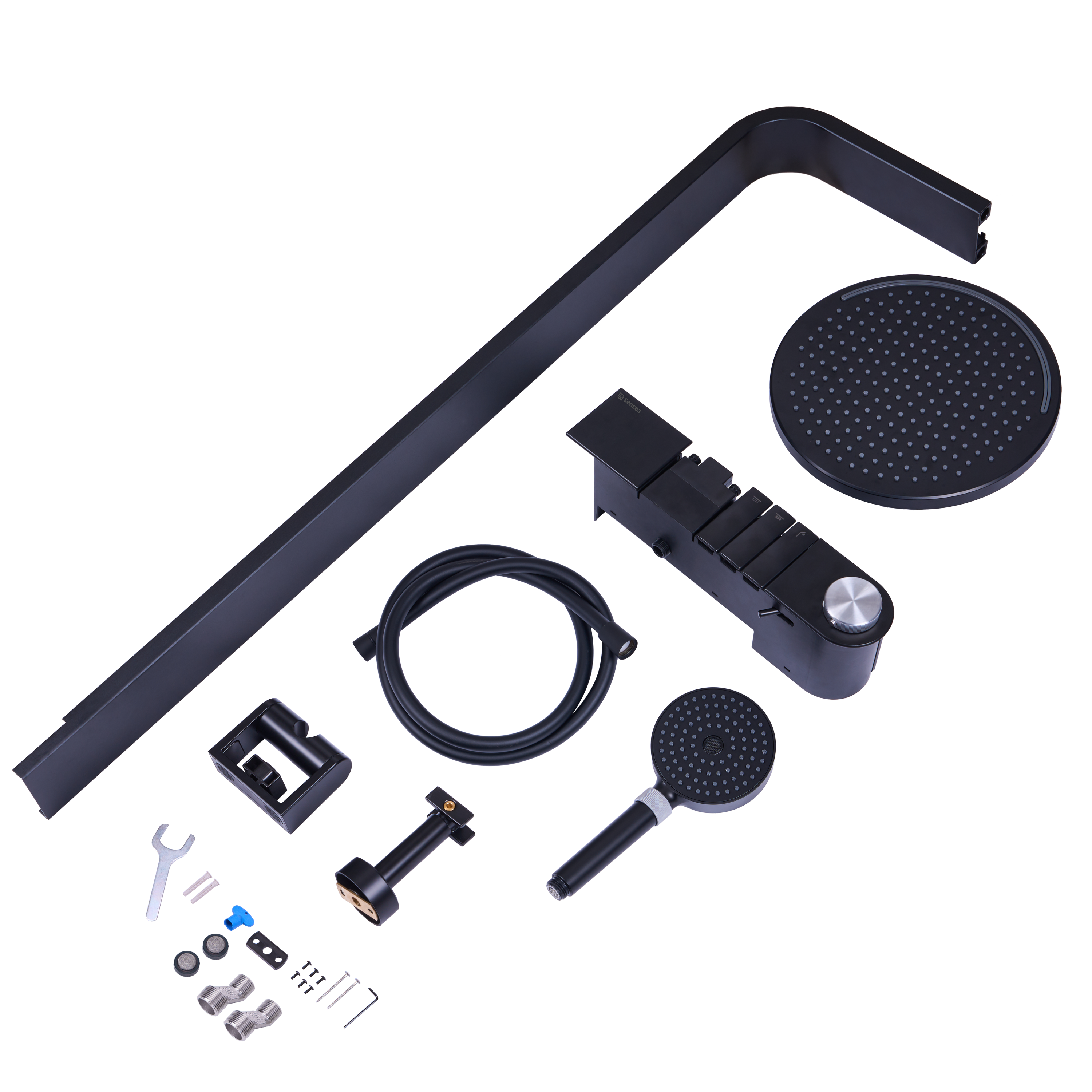 Colonne de salle de bains thermostatique, SENSEA Neo, Noir - 6