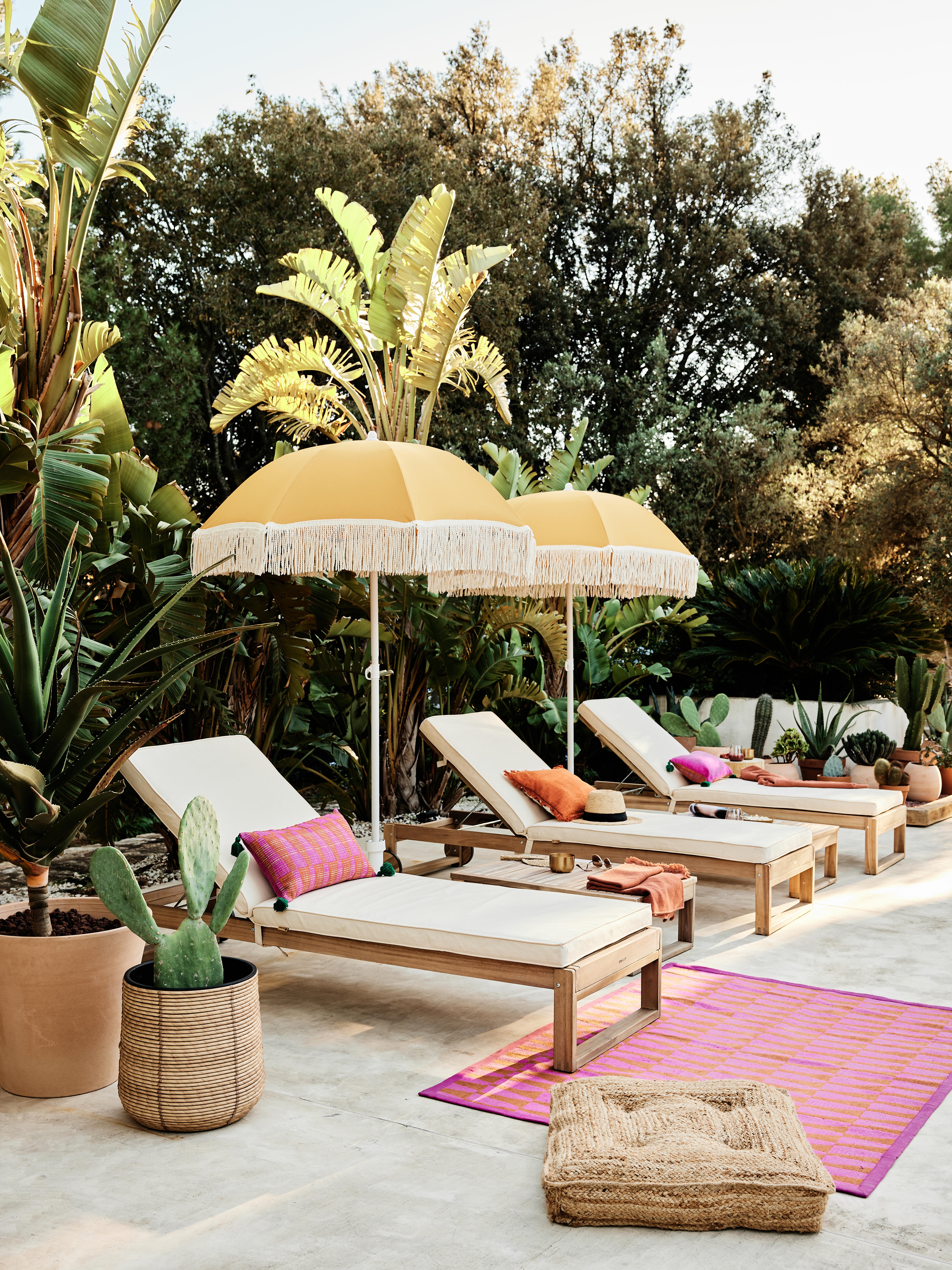 Tapis décoratif intérieur / extérieur orange rectangulaire, l.120 x L.170 cm Pes - 5