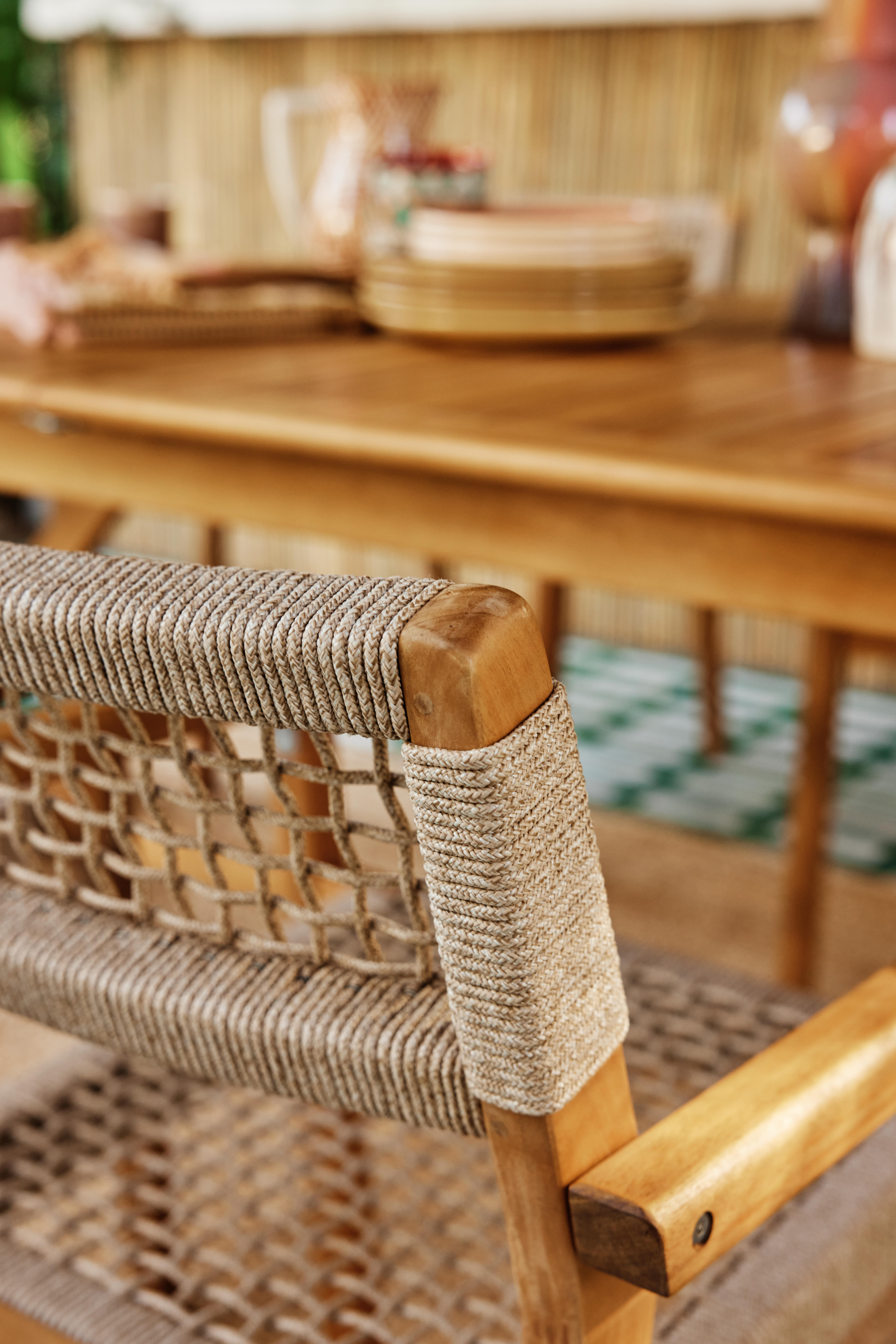 Table repas rectangulaire extensible 8 personnes en acacia Oasis NATERIAL - 6