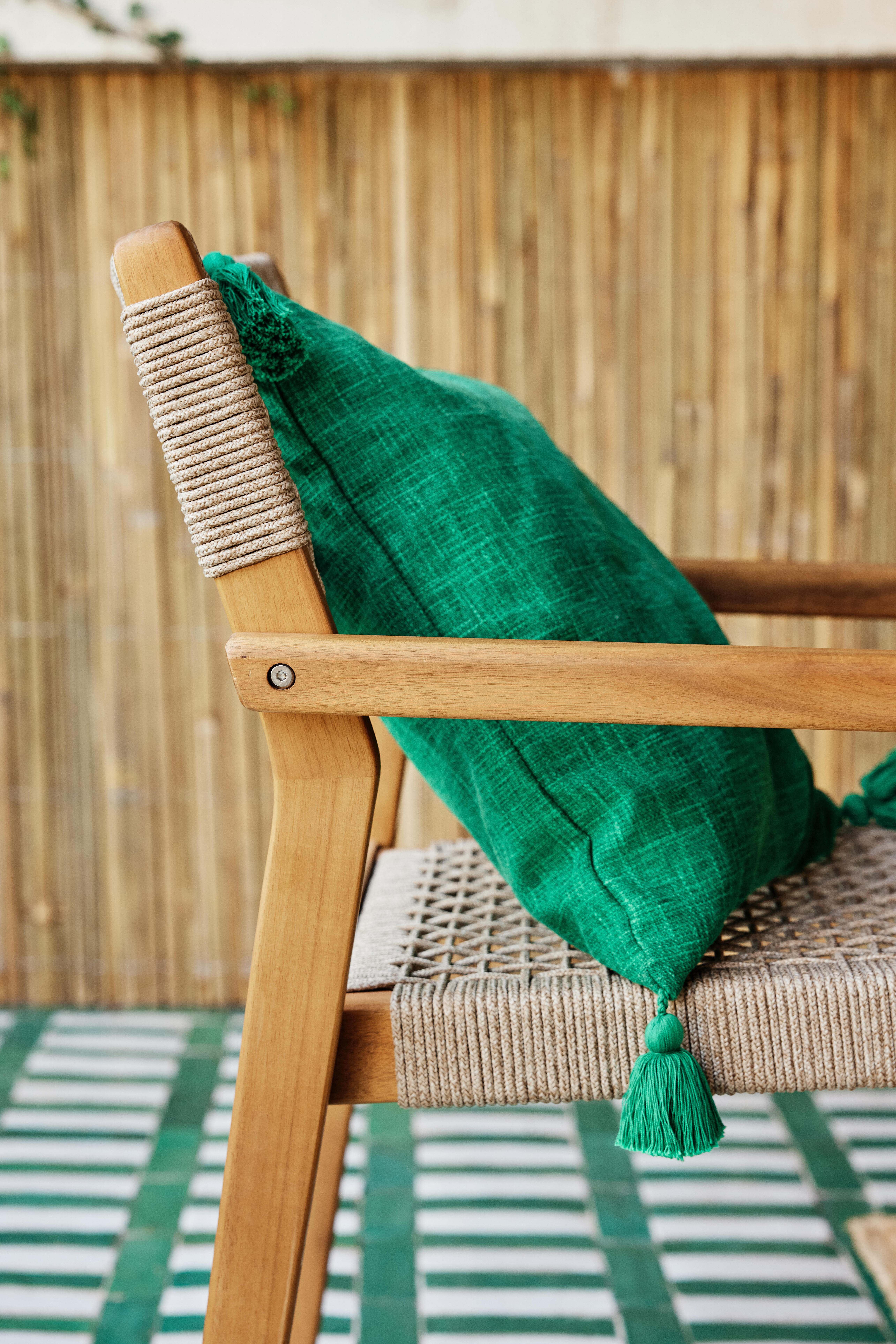 Lot 2 fauteuils en acacia et cordes Oasis NATERIAL - 6