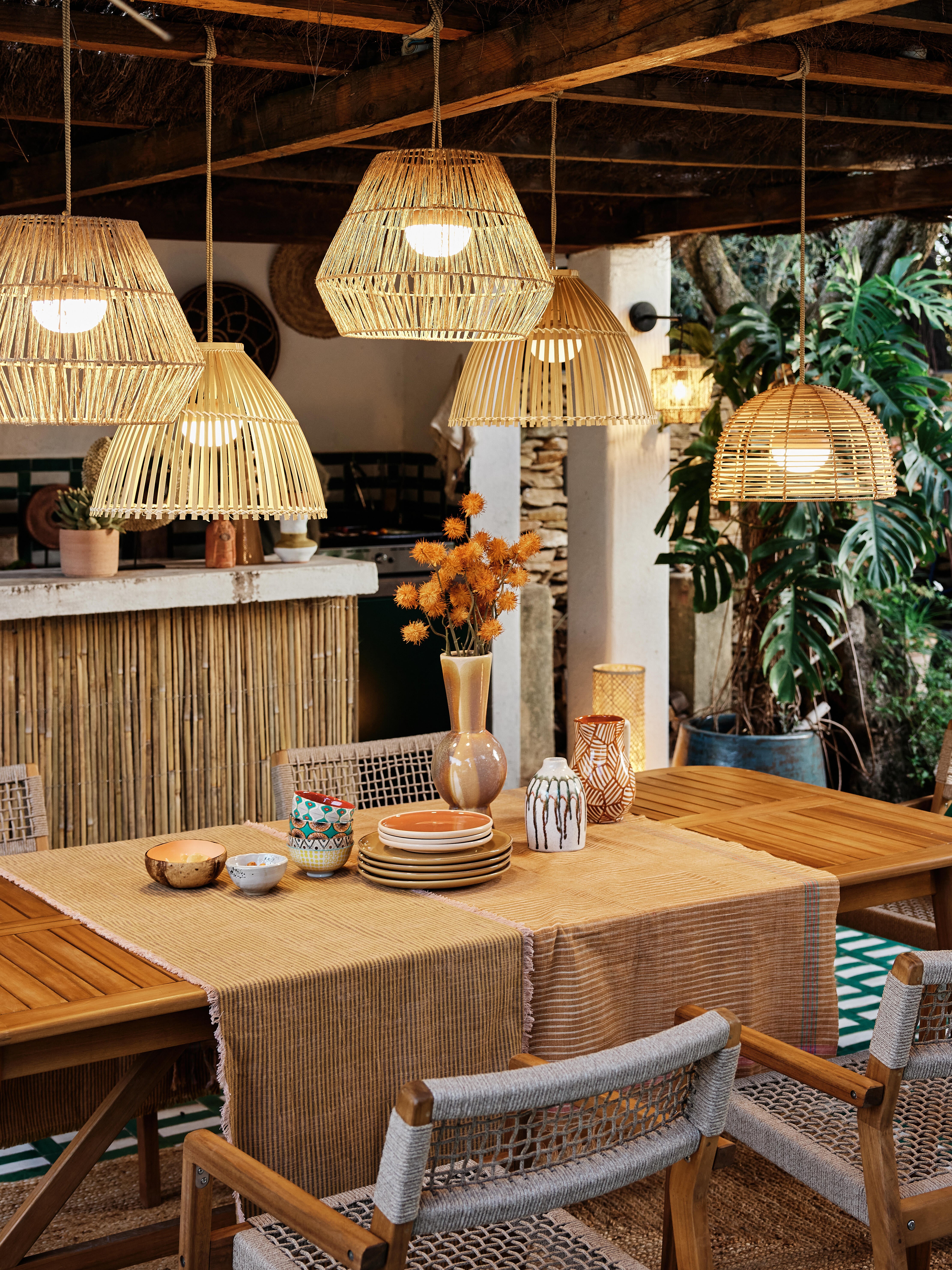 Lot 2 fauteuils en acacia et cordes Oasis NATERIAL - 4