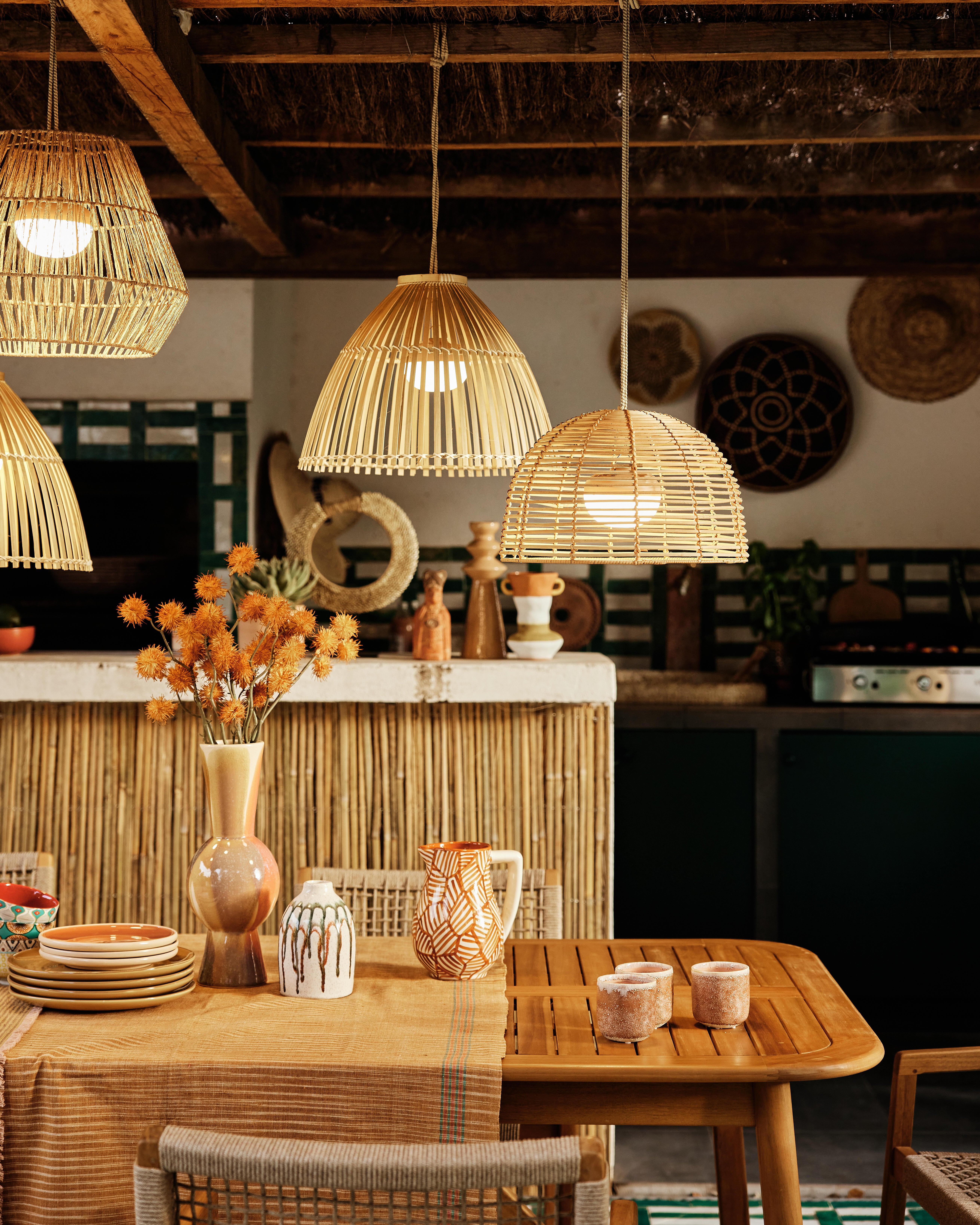 Lot 2 fauteuils en acacia et cordes Oasis NATERIAL - 3