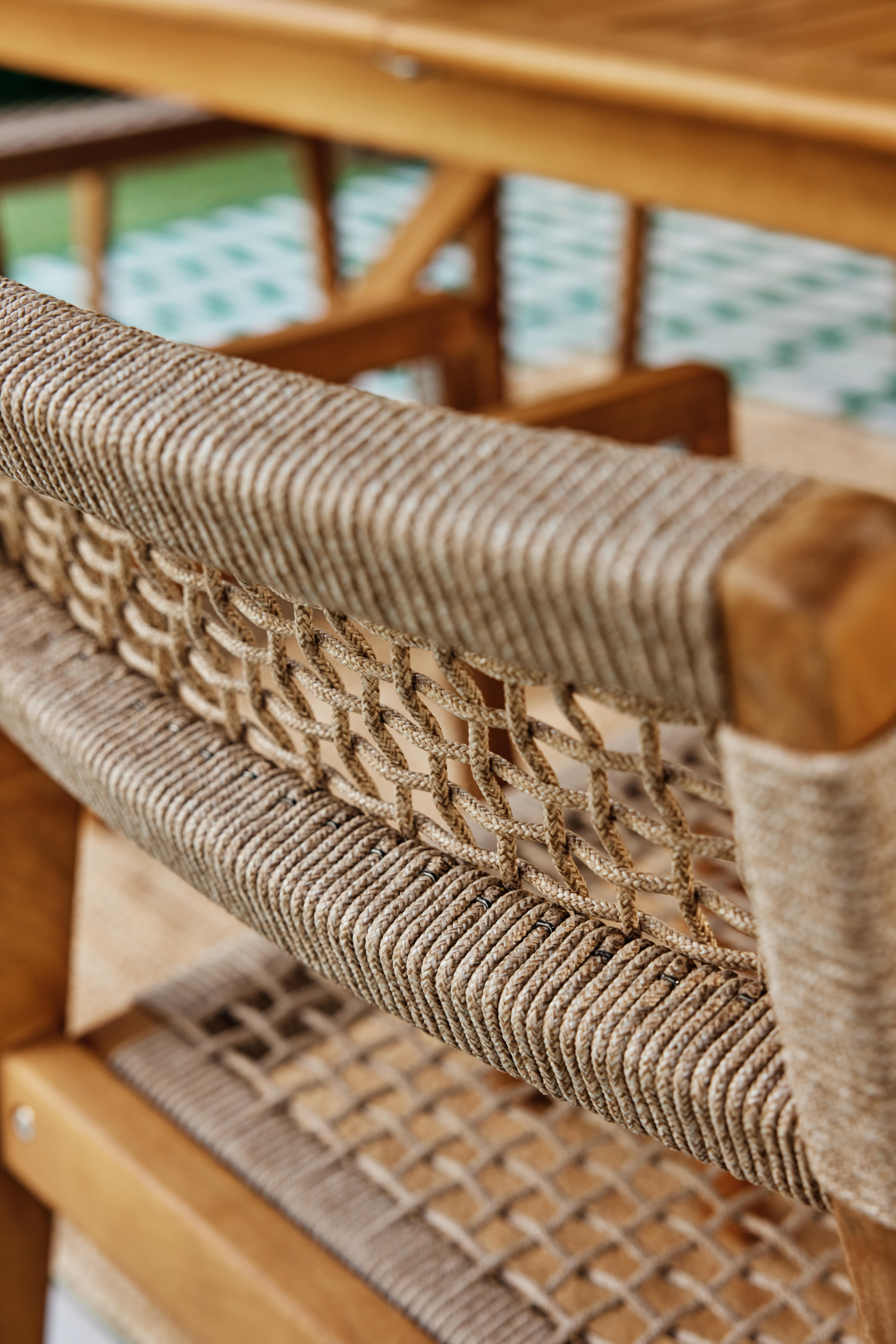 Lot 2 fauteuils en acacia et cordes Oasis NATERIAL - 10