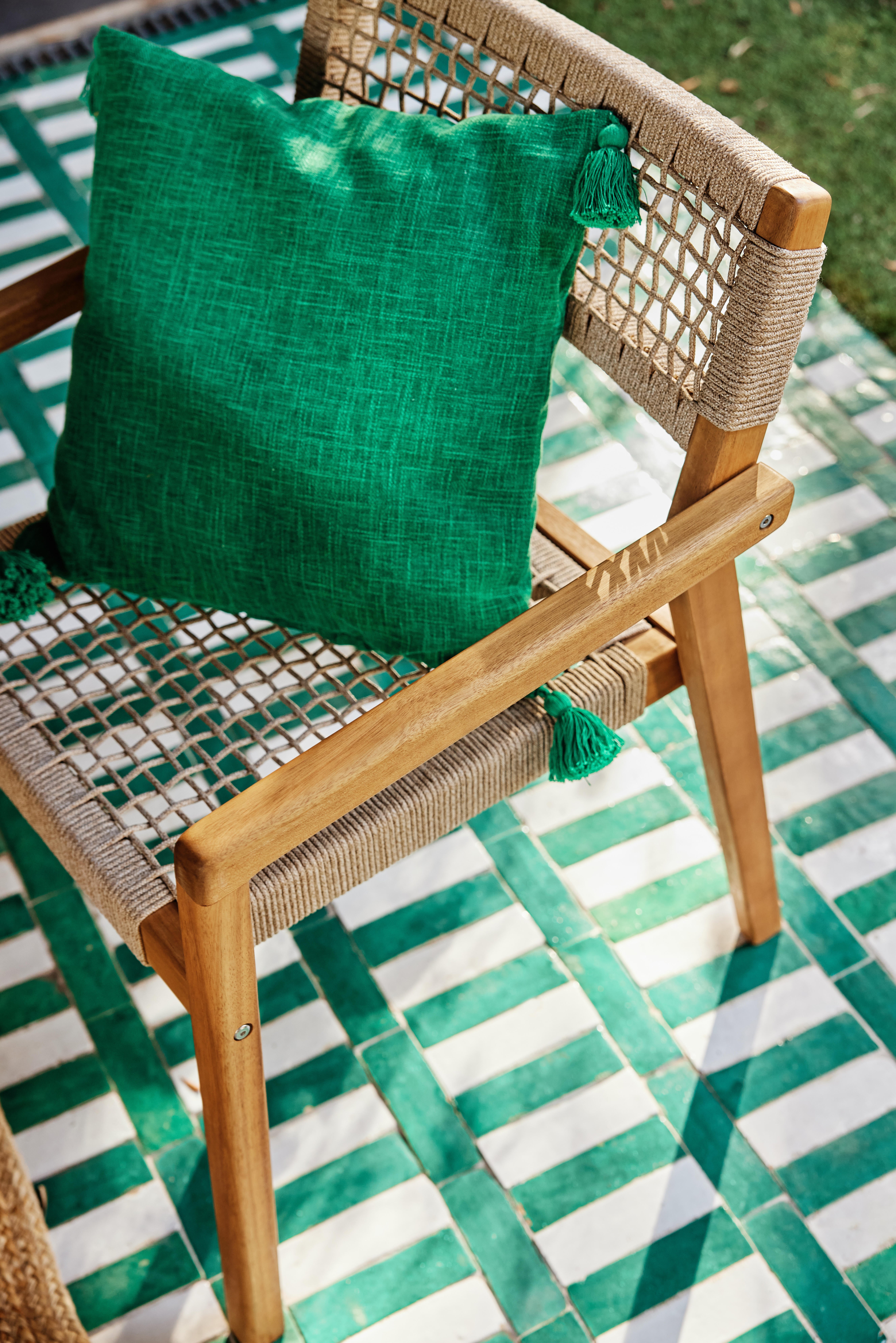 Lot 2 fauteuils en acacia et cordes Oasis NATERIAL - 2