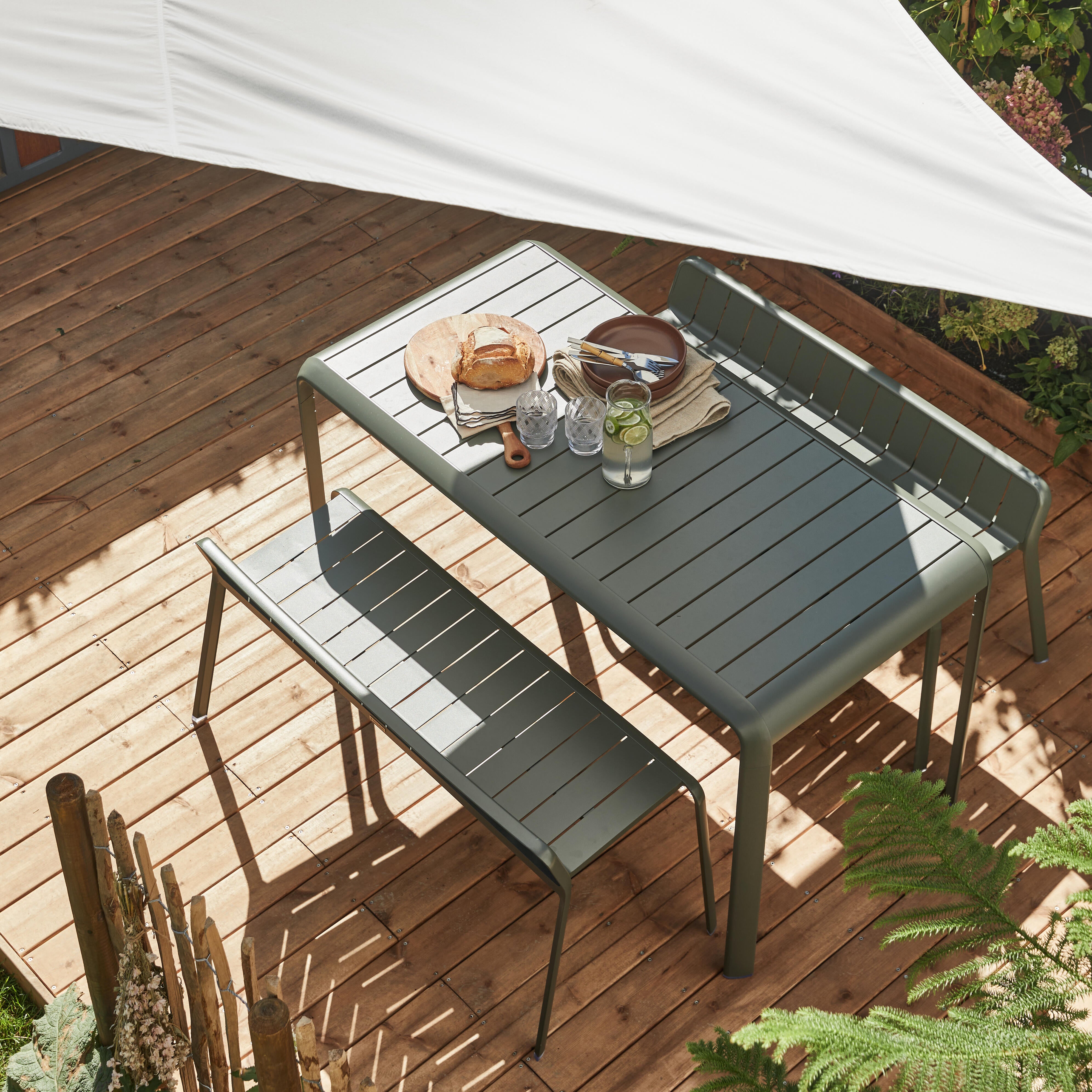 Mesa de alumínio NATERIAL IDAHO 144X70CM VERDE FLORESTA - 13