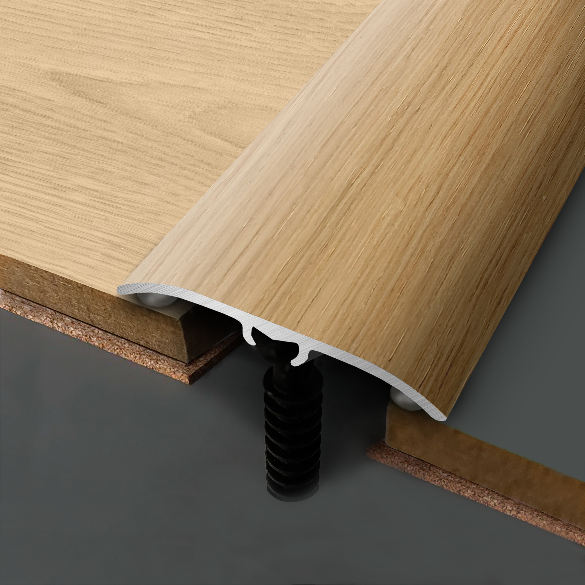 Barre de seuil 4 en 1 alu plaqué chêne clair à fixer, l.4.7 cm x L.83 cm ARTENS - 3