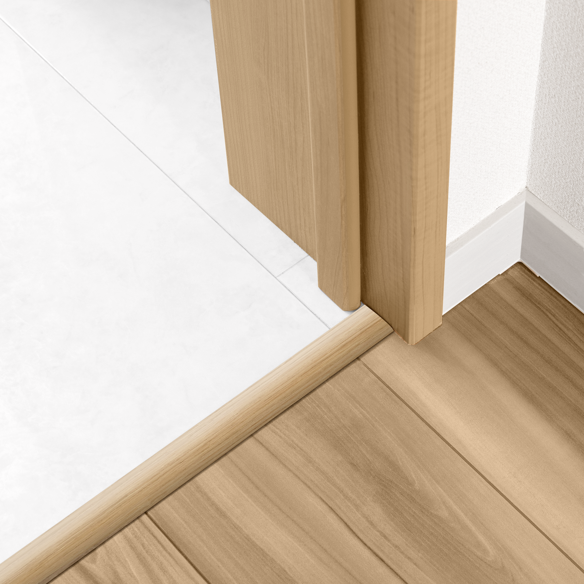 Barre de seuil 4 en 1 alu plaqué chêne clair à fixer, l.4.7 cm x L.83 cm ARTENS - 2